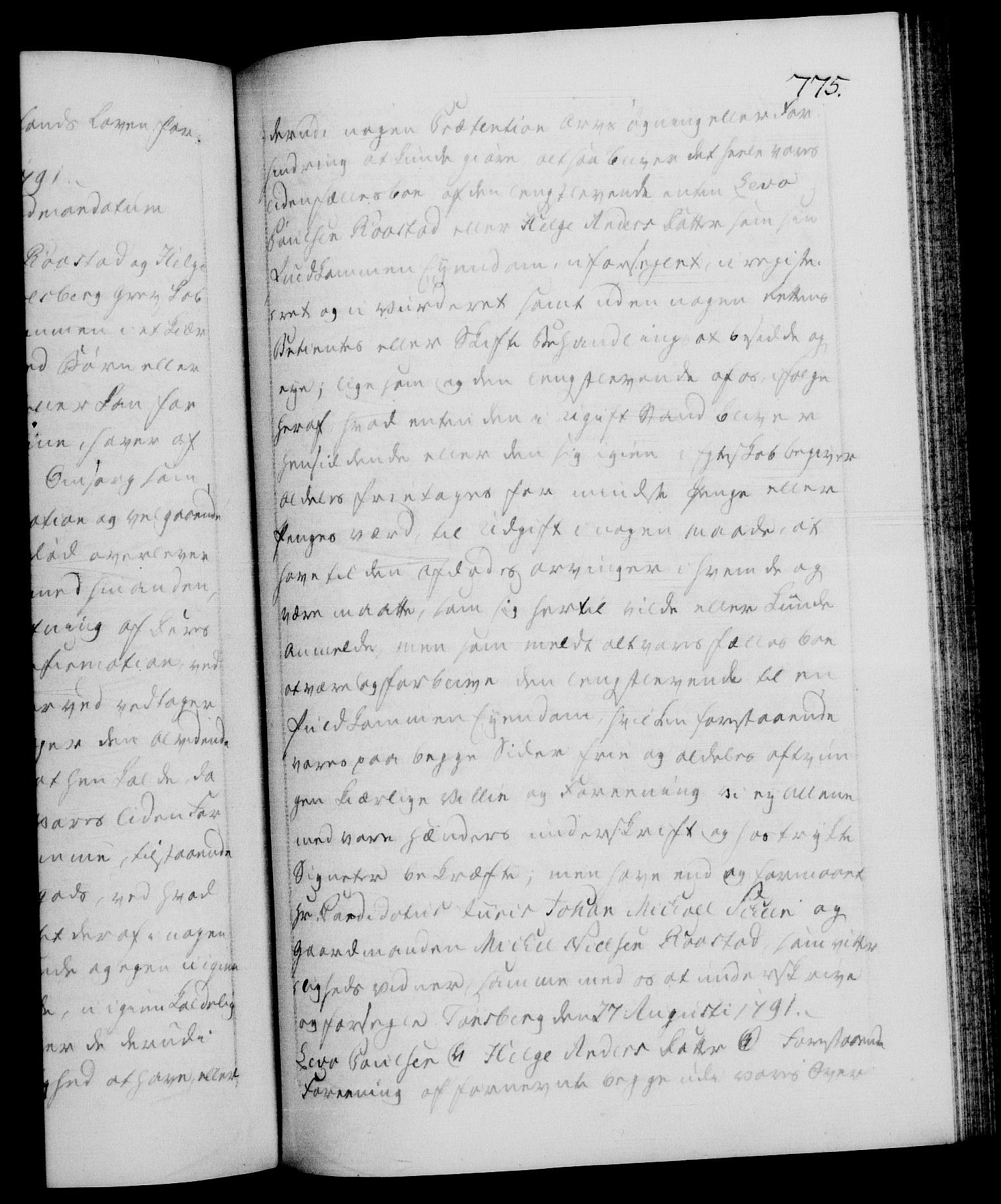 Danske Kanselli 1572-1799, AV/RA-EA-3023/F/Fc/Fca/Fcaa/L0053: Norske registre, 1790-1791, p. 775a
