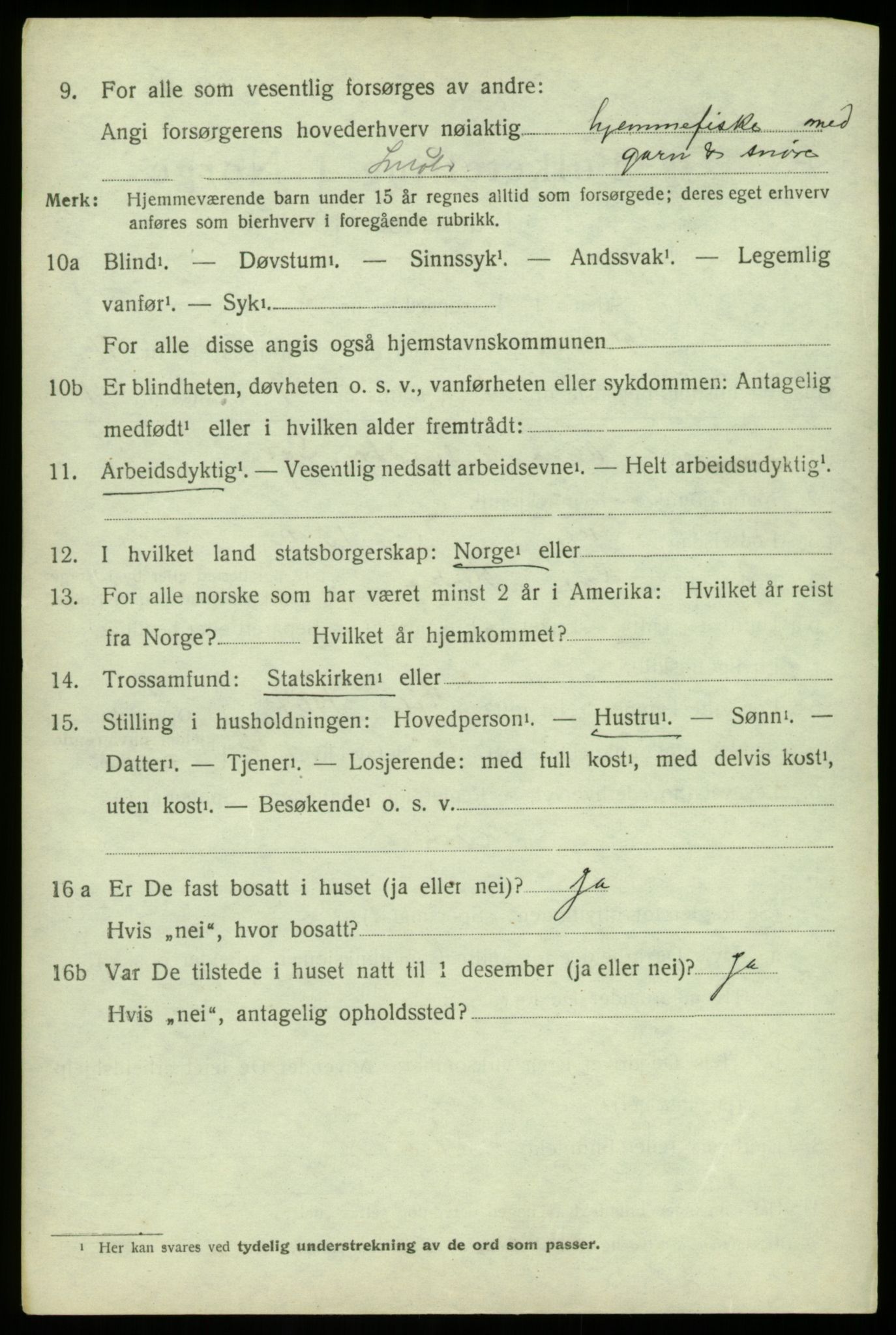 SAB, 1920 census for Herdla, 1920, p. 7530