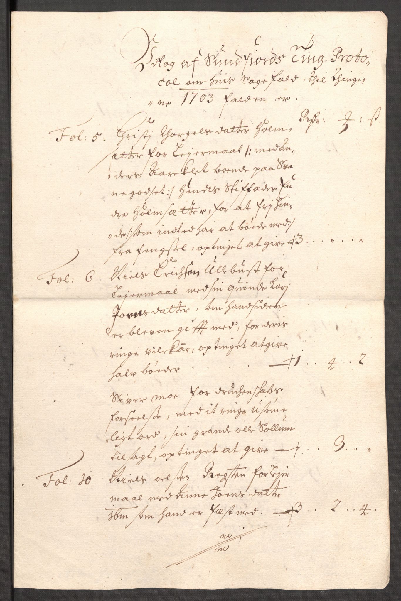 Rentekammeret inntil 1814, Reviderte regnskaper, Fogderegnskap, AV/RA-EA-4092/R53/L3427: Fogderegnskap Sunn- og Nordfjord, 1703, p. 135