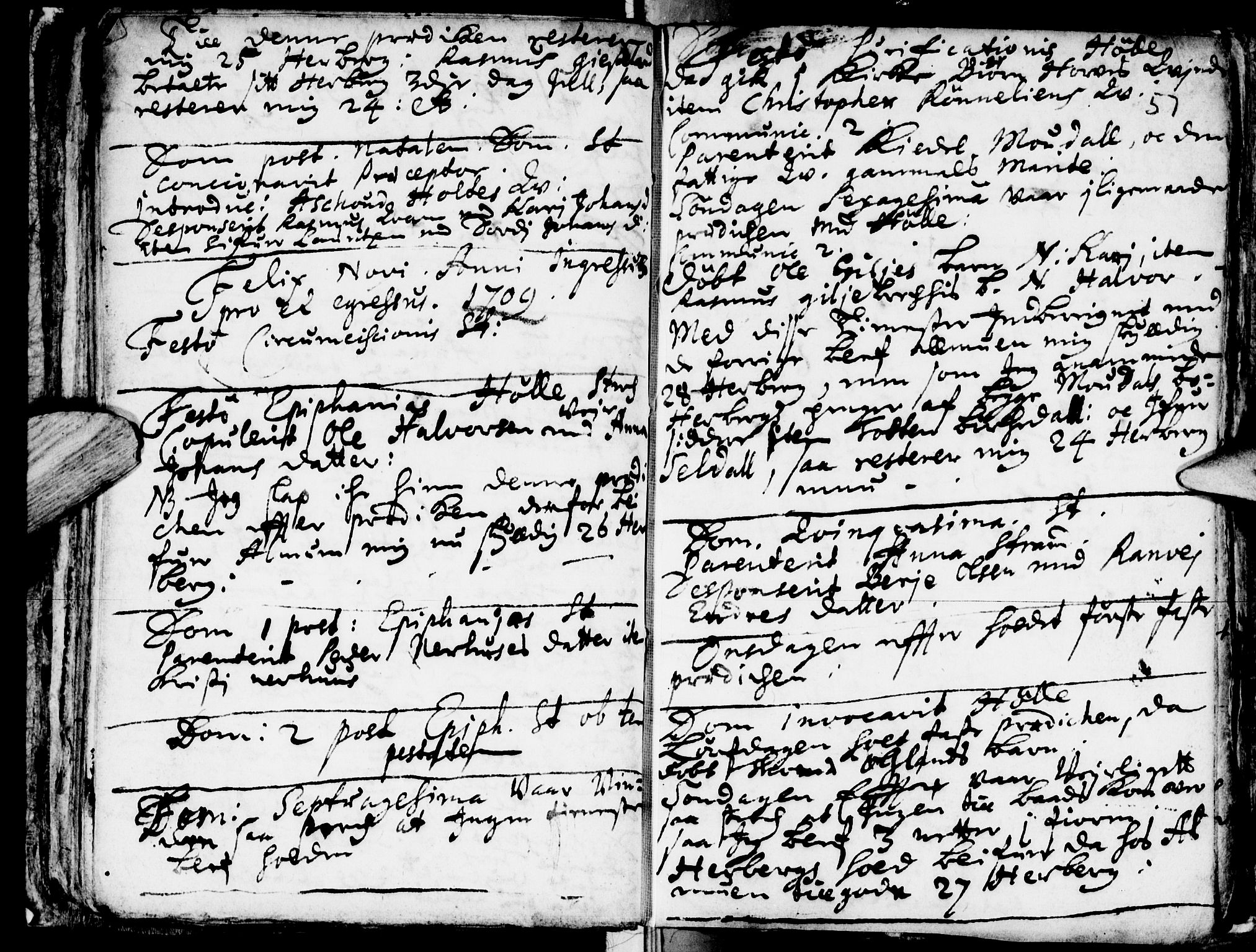 Strand sokneprestkontor, SAST/A-101828/H/Ha/Haa/L0001: Parish register (official) no. A 1, 1702-1745, p. 57