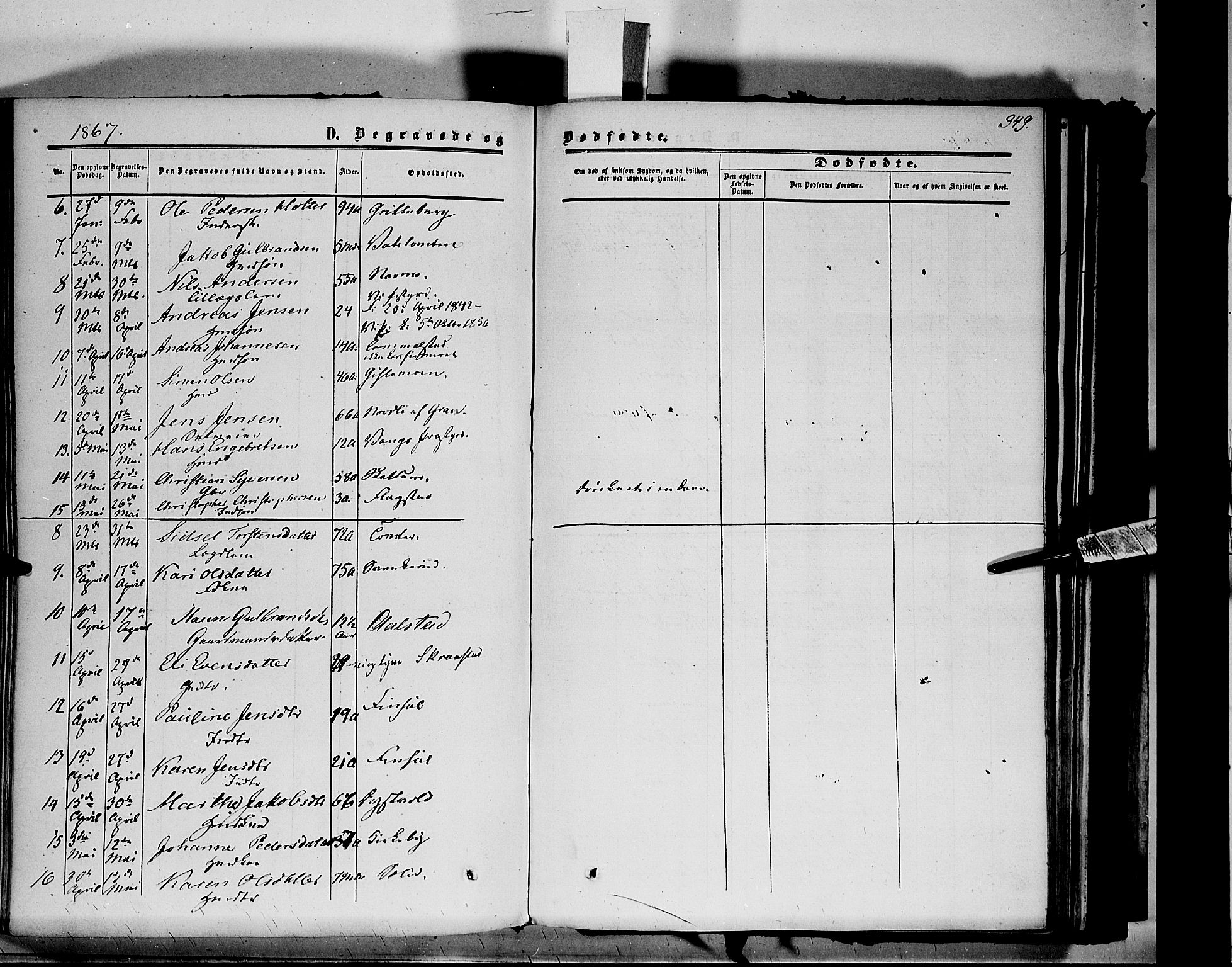 Vang prestekontor, Hedmark, SAH/PREST-008/H/Ha/Haa/L0012: Parish register (official) no. 12, 1855-1870, p. 349