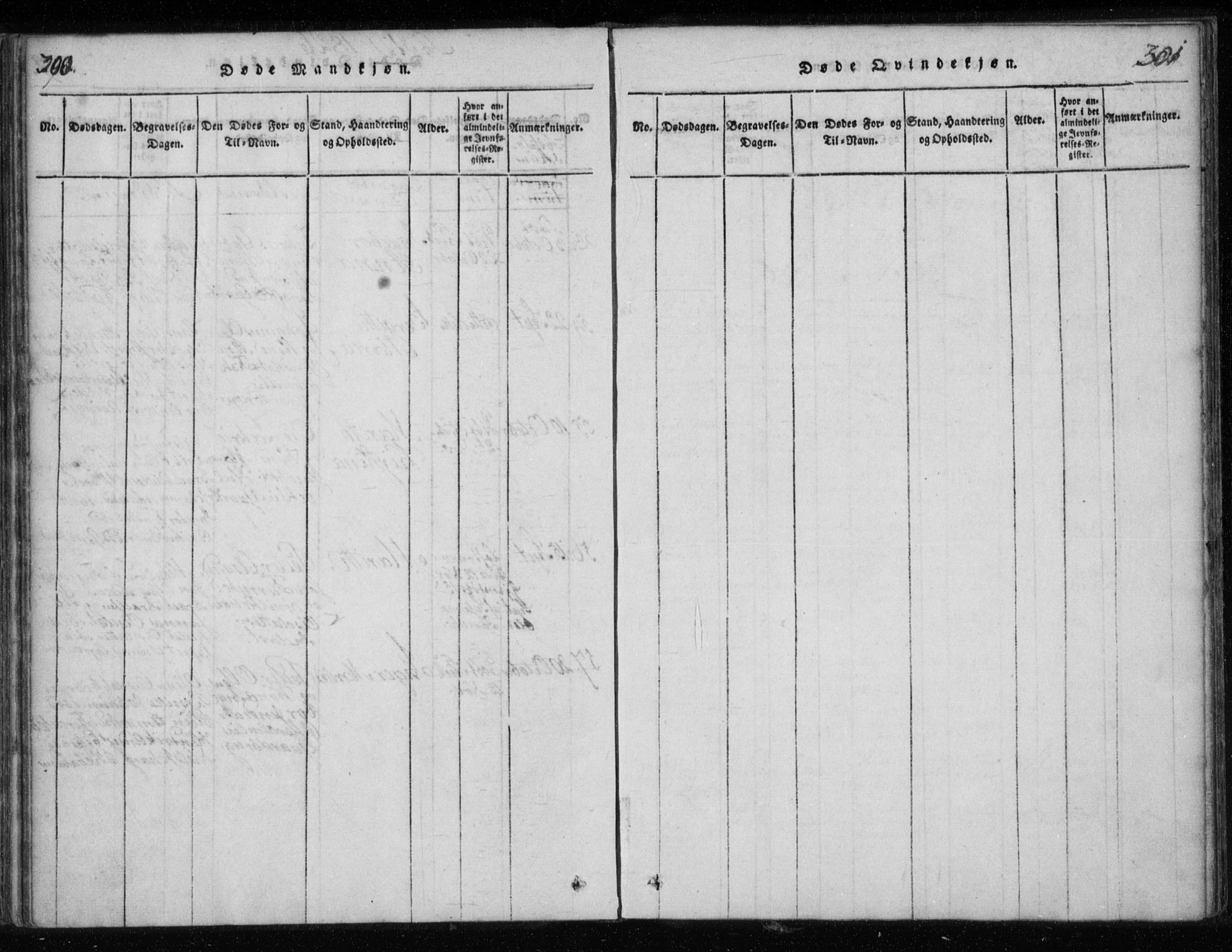 Ministerialprotokoller, klokkerbøker og fødselsregistre - Nordland, AV/SAT-A-1459/825/L0353: Parish register (official) no. 825A07, 1820-1826, p. 300-301