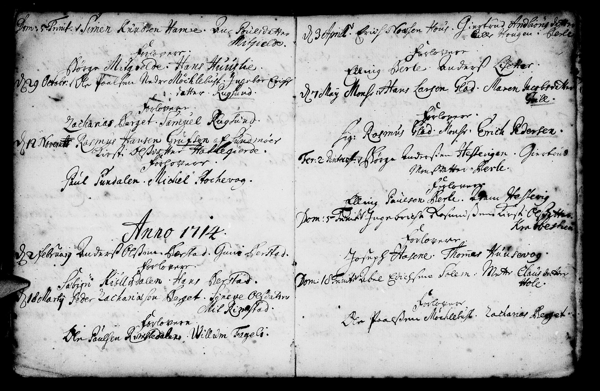 Davik sokneprestembete, SAB/A-79701/H/Haa/Haaa/L0001: Parish register (official) no. A 1, 1710-1742, p. 7