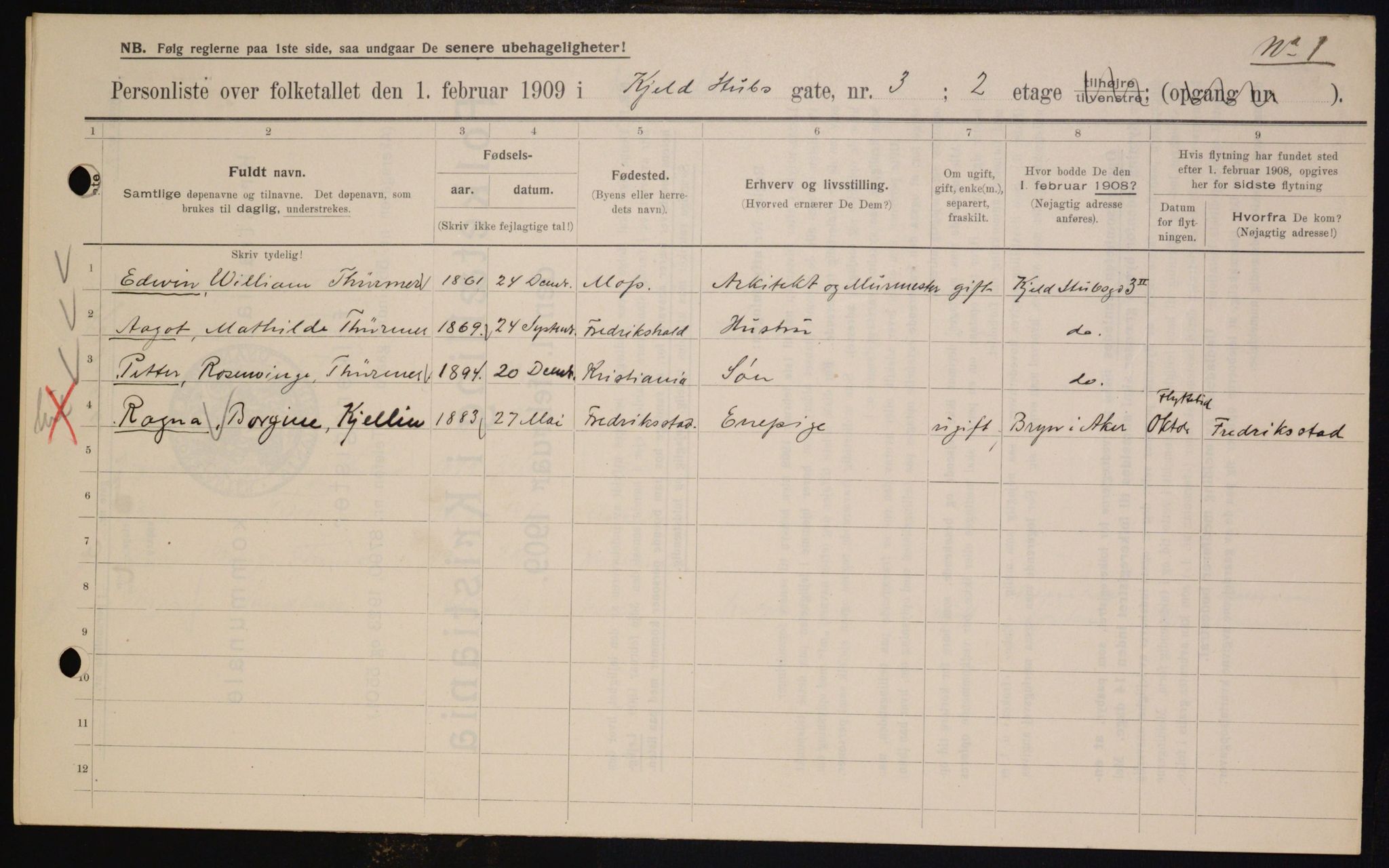 OBA, Municipal Census 1909 for Kristiania, 1909, p. 46937