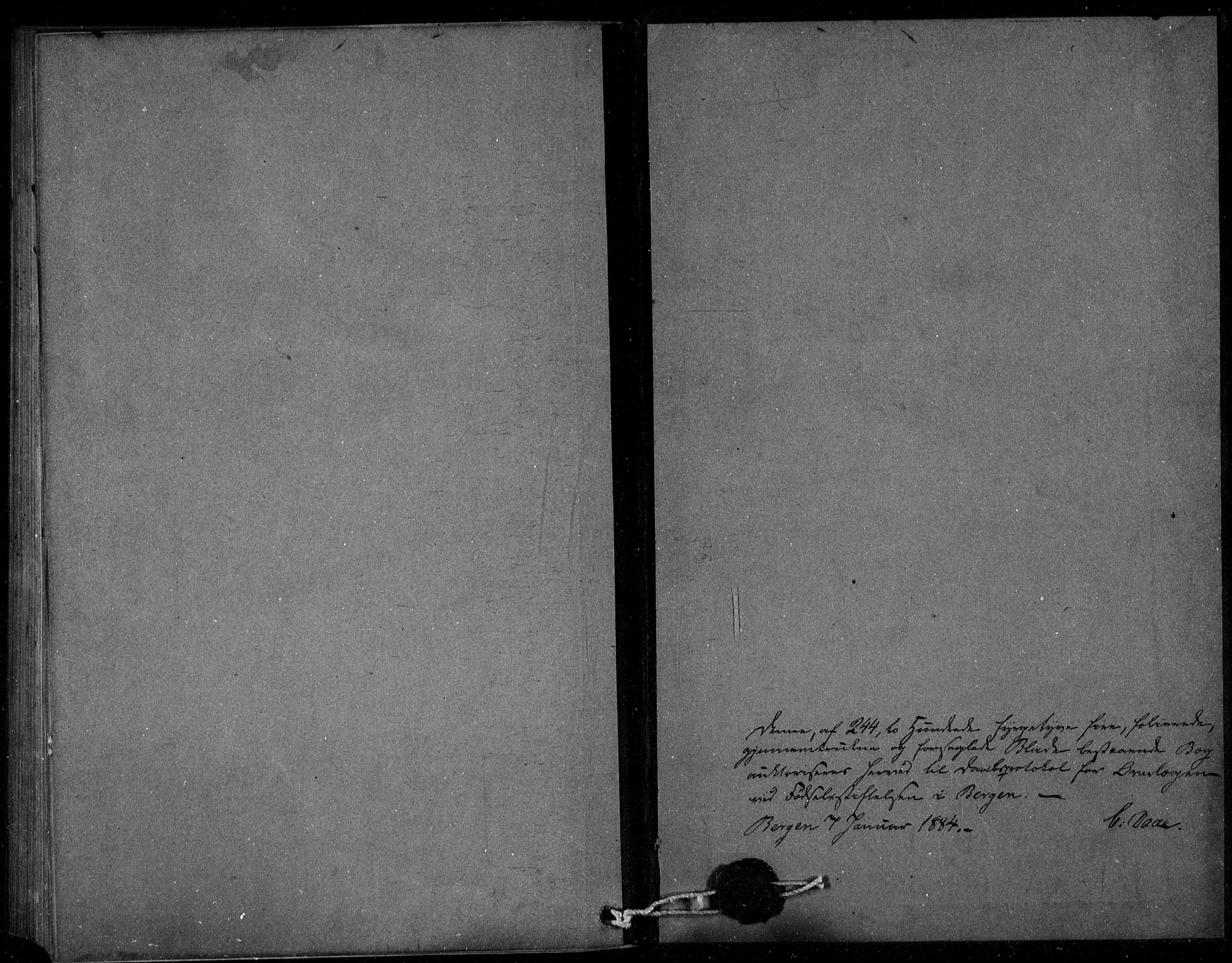 Fødselsstiftelsens sokneprestembete, ført av overlegen*, SAB/-: Parish register (official) no. A 2, 1884-1900