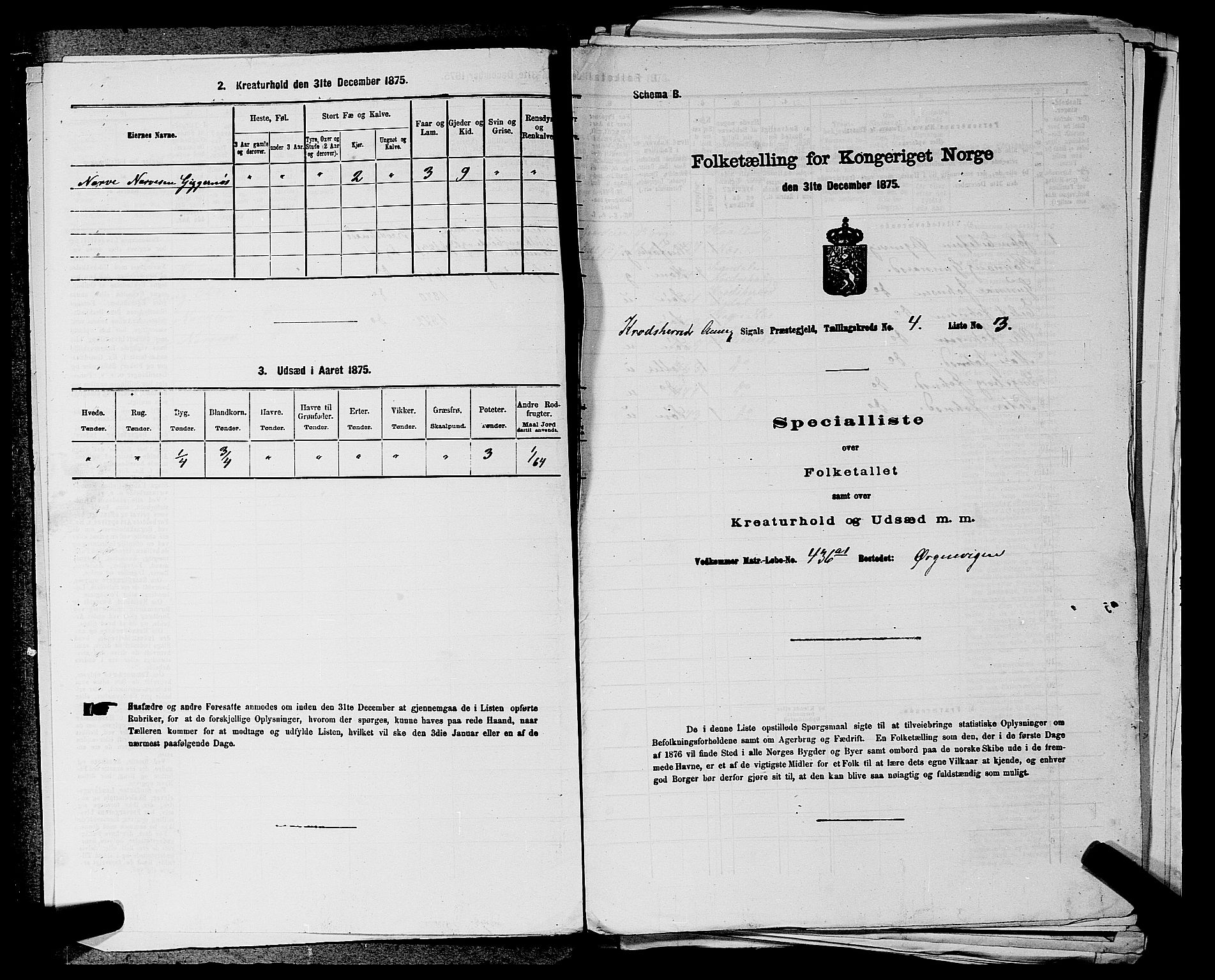 SAKO, 1875 census for 0621P Sigdal, 1875, p. 1609