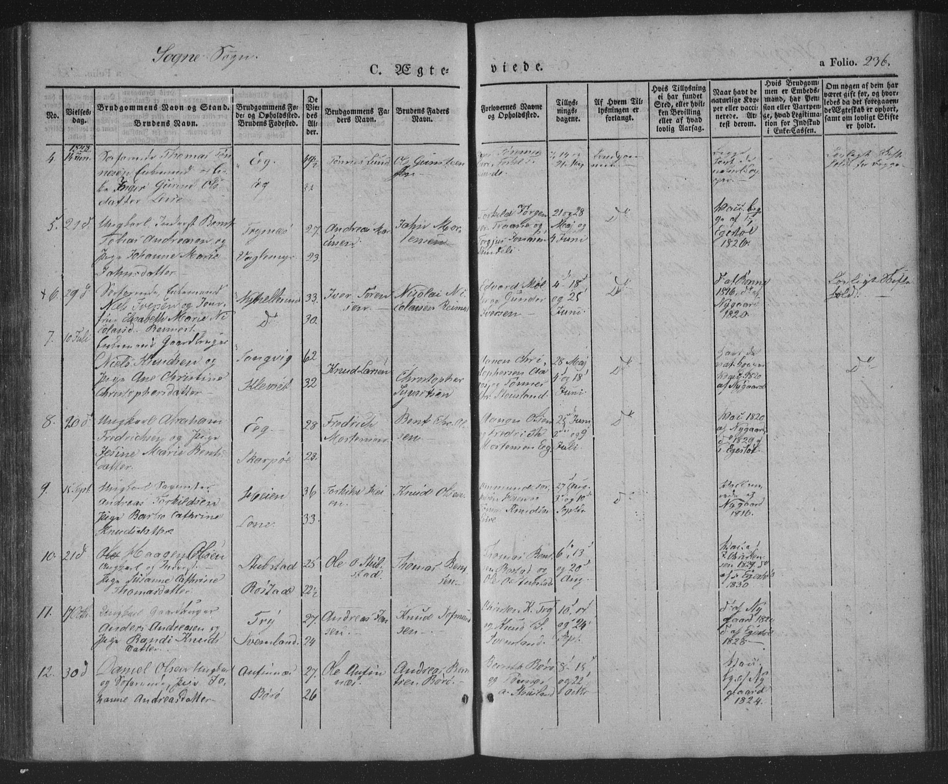 Søgne sokneprestkontor, AV/SAK-1111-0037/F/Fa/Fab/L0009: Parish register (official) no. A 9, 1838-1853, p. 236