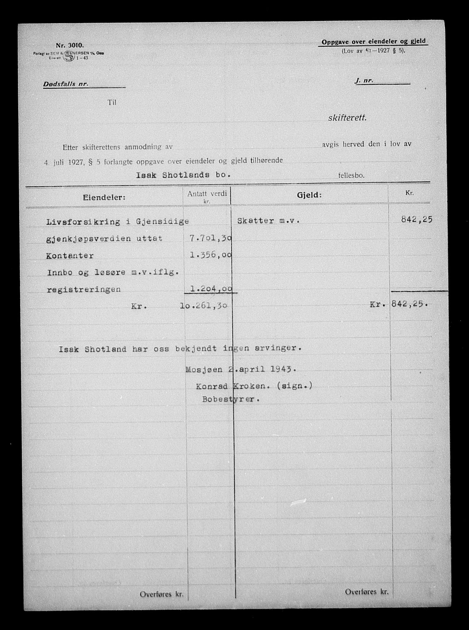 Justisdepartementet, Tilbakeføringskontoret for inndratte formuer, AV/RA-S-1564/H/Hc/Hcb/L0915: --, 1945-1947, p. 599