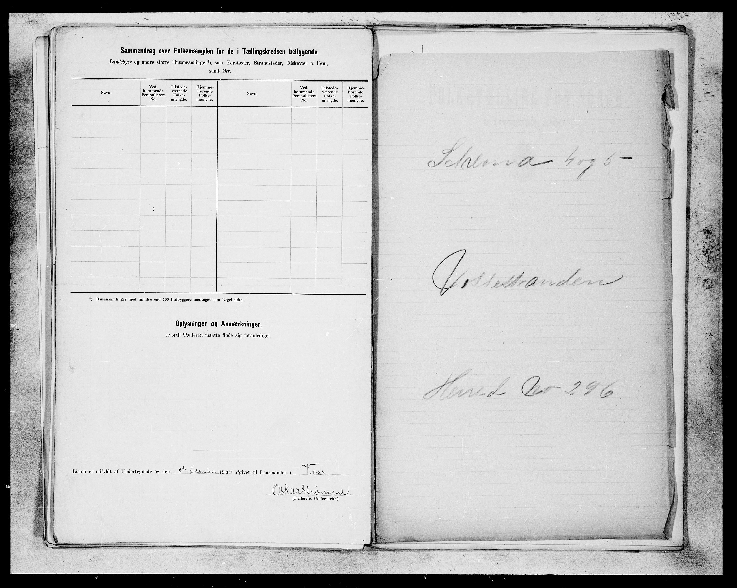 SAB, 1900 census for Voss, 1900, p. 45