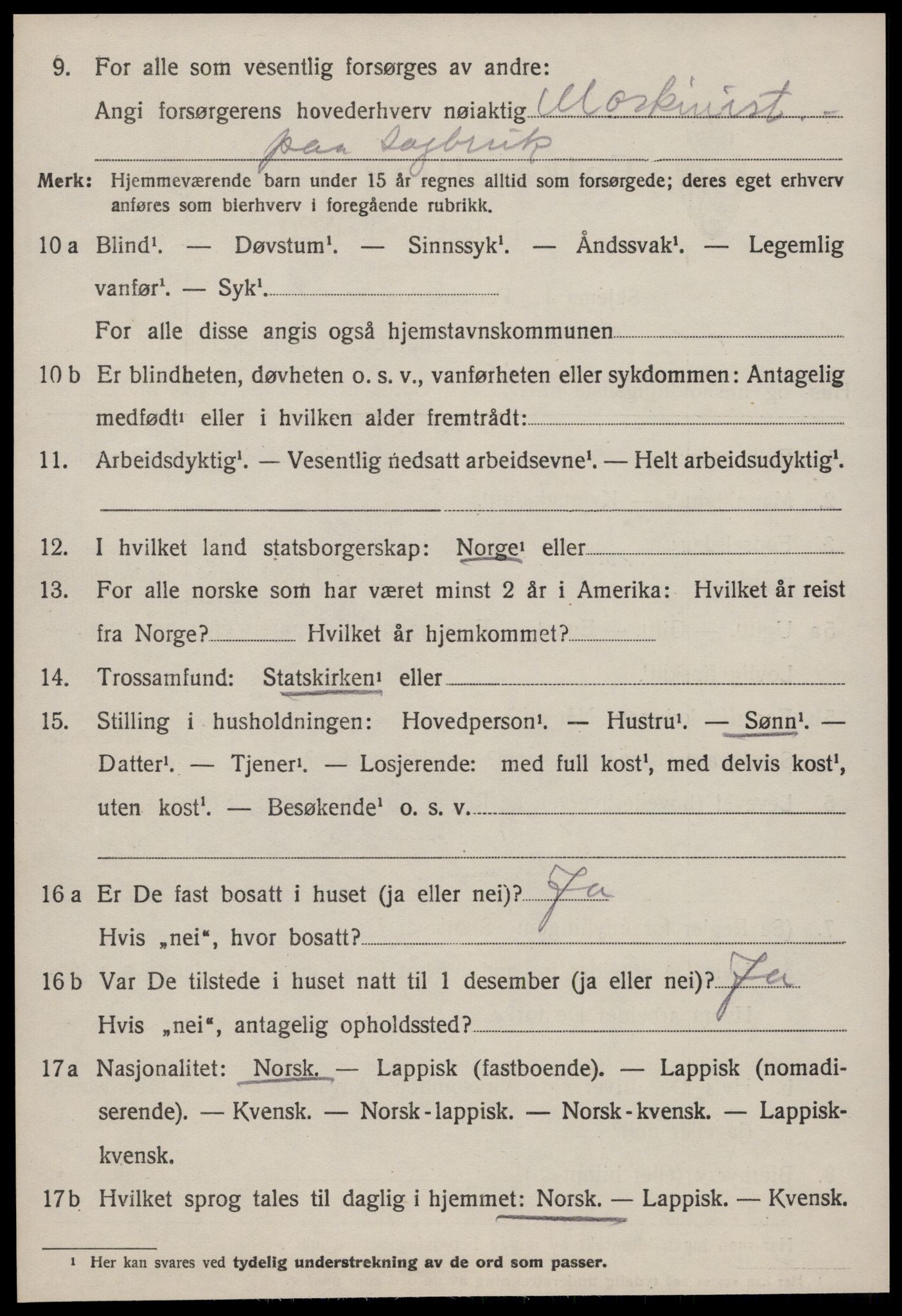 SAT, 1920 census for Geitastrand, 1920, p. 816