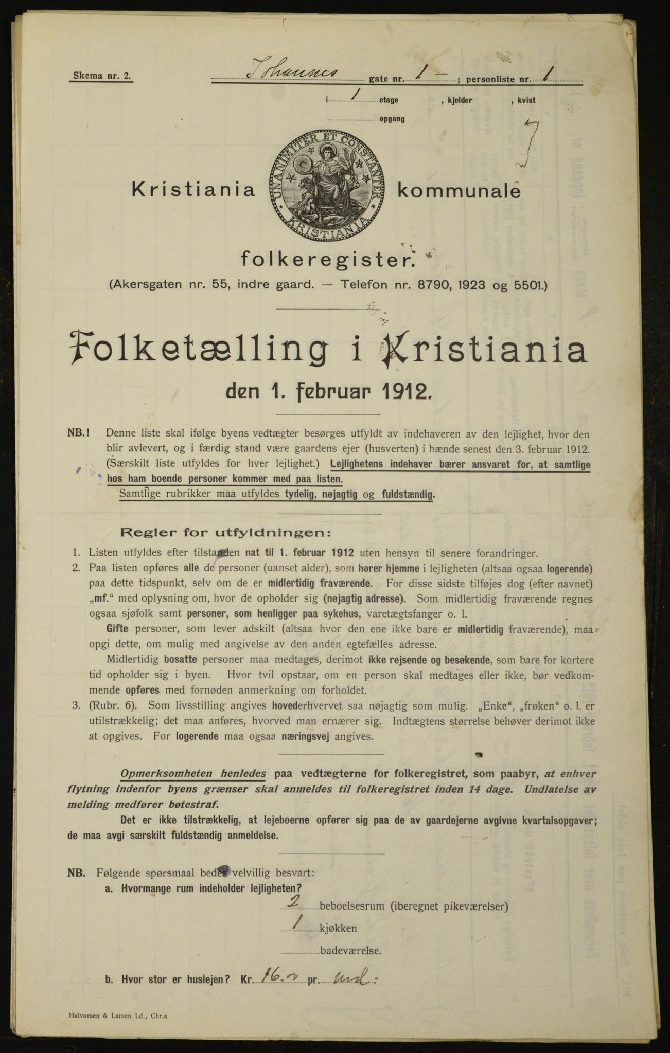 OBA, Municipal Census 1912 for Kristiania, 1912, p. 47476