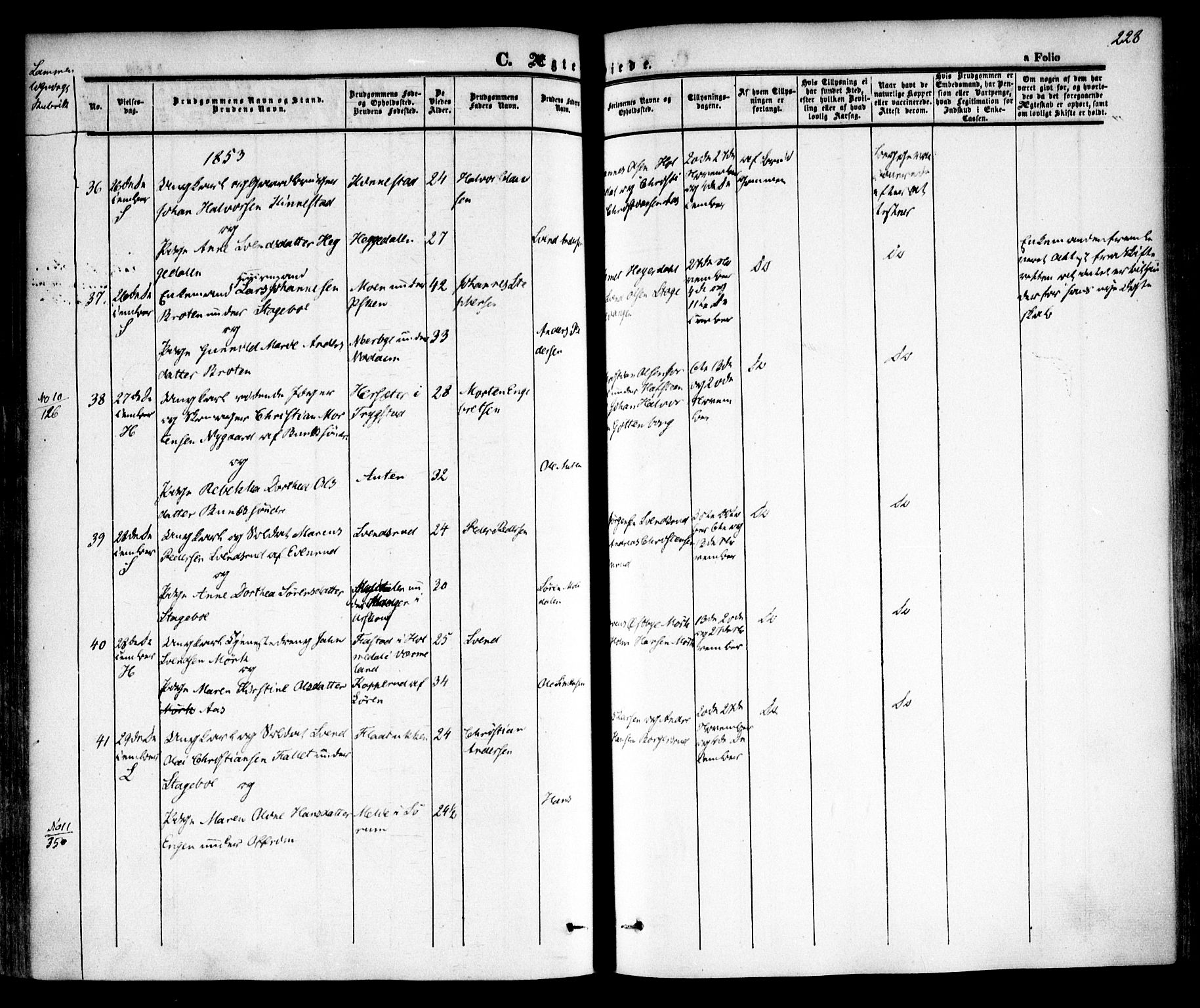 Høland prestekontor Kirkebøker, AV/SAO-A-10346a/F/Fa/L0009: Parish register (official) no. I 9, 1846-1853, p. 228