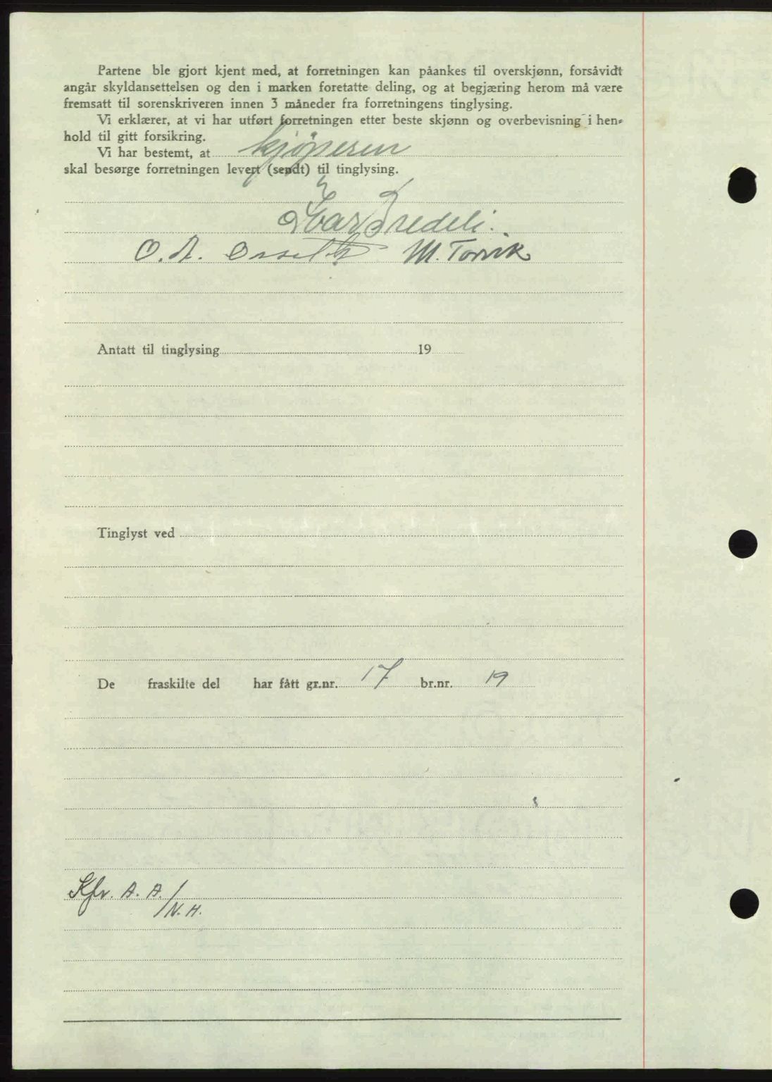 Nordmøre sorenskriveri, AV/SAT-A-4132/1/2/2Ca: Mortgage book no. A102, 1946-1946, Diary no: : 1609/1946