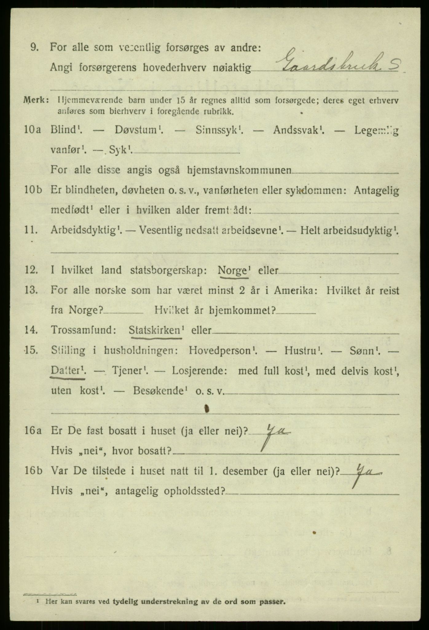 SAB, 1920 census for Manger, 1920, p. 8449