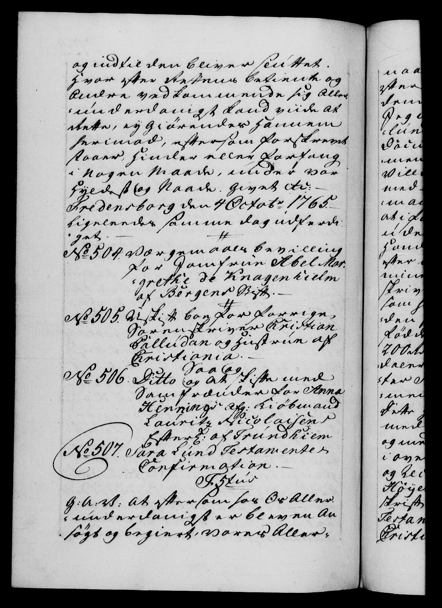 Danske Kanselli 1572-1799, AV/RA-EA-3023/F/Fc/Fca/Fcaa/L0042: Norske registre, 1763-1766, p. 733b