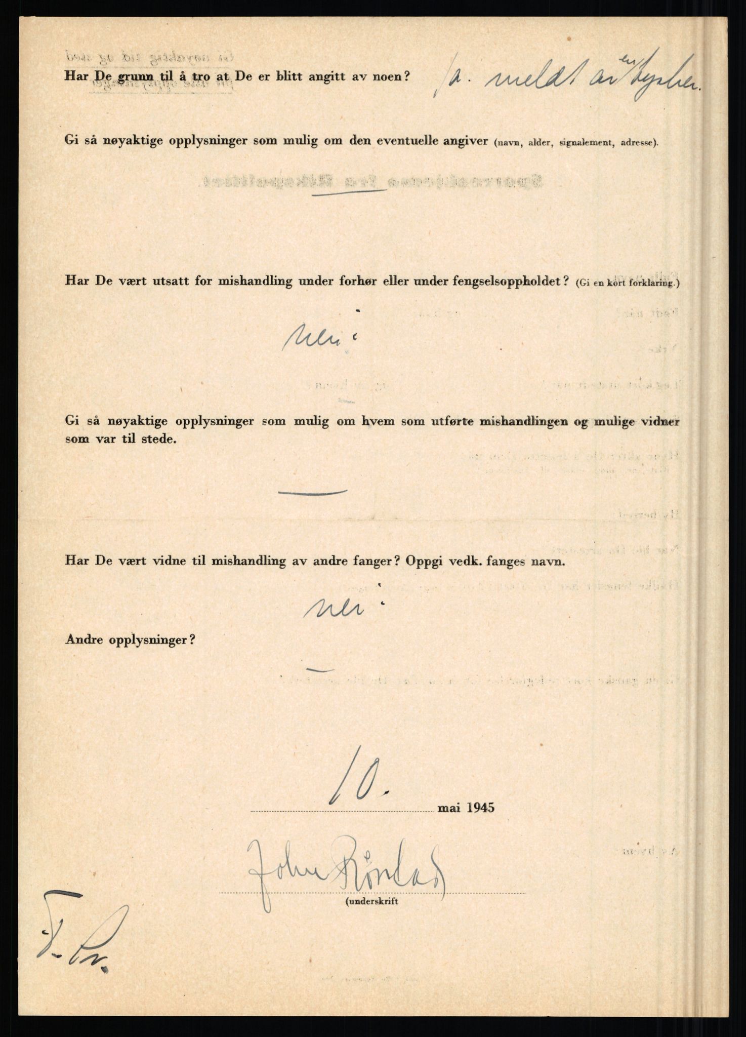 Rikspolitisjefen, AV/RA-S-1560/L/L0014: Pettersen, Aksel - Savosnick, Ernst, 1940-1945, p. 1041