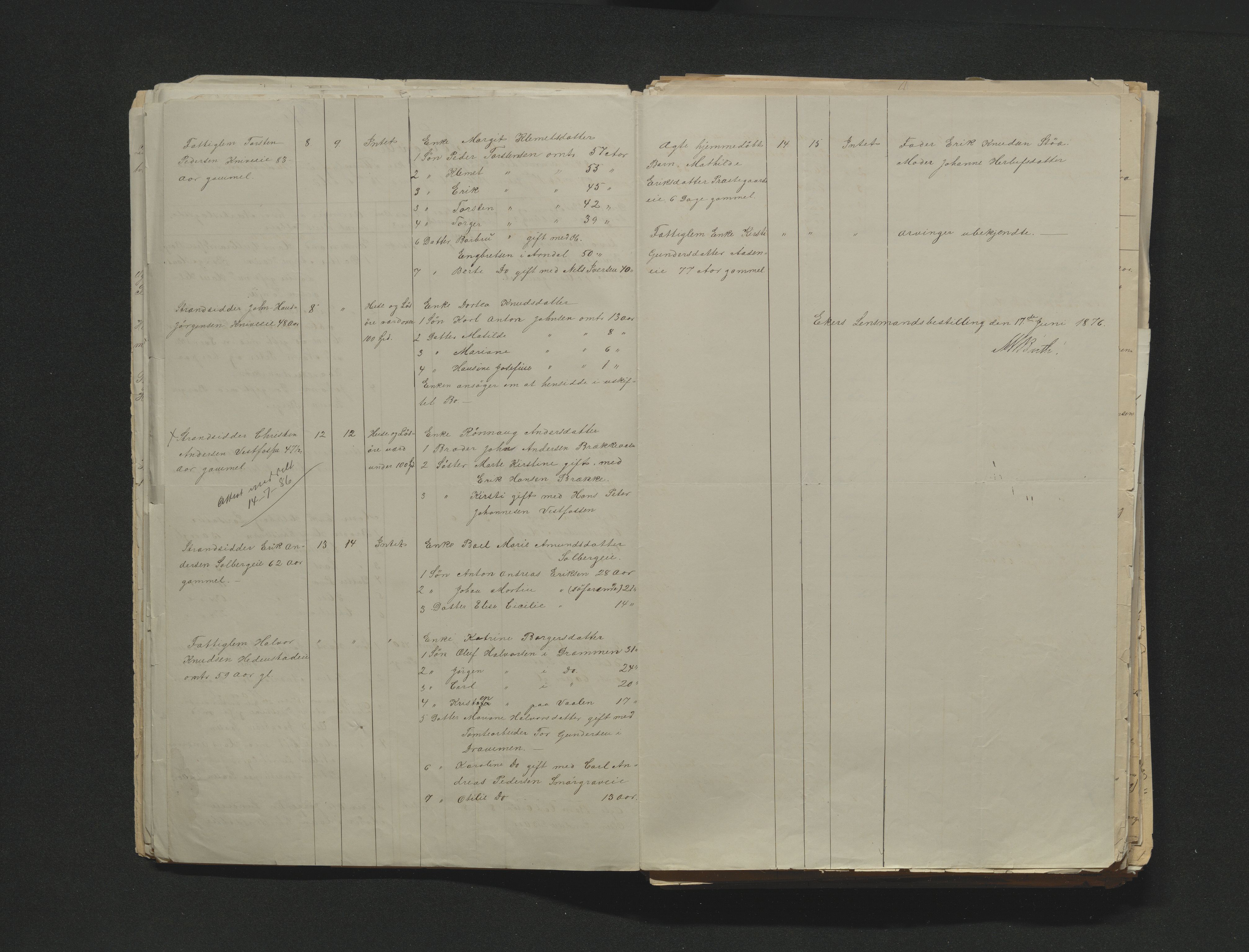 Eiker, Modum og Sigdal sorenskriveri, AV/SAKO-A-123/H/Ha/Hab/L0014: Dødsfallsmeldinger, 1874-1877, p. 380