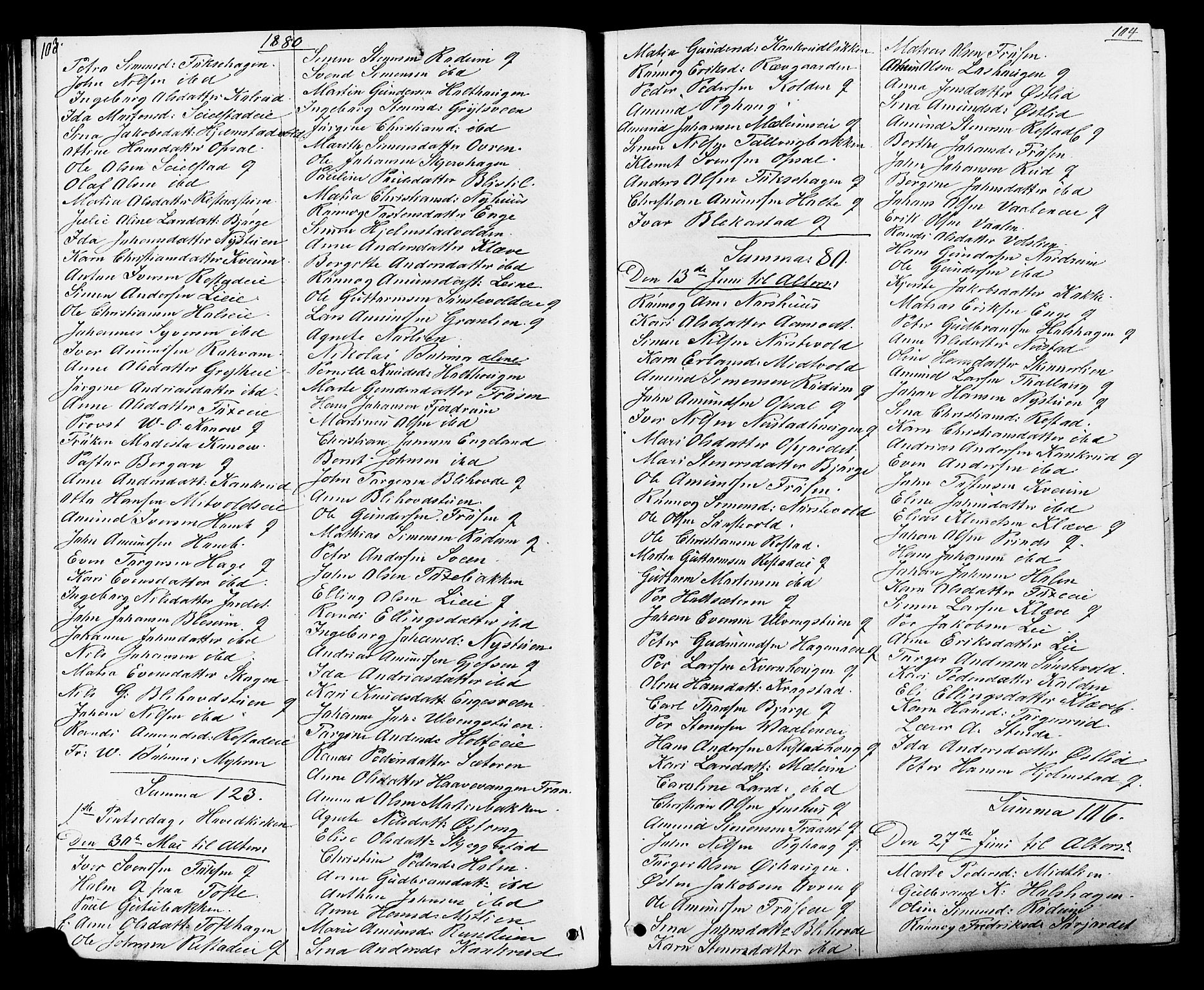 Østre Gausdal prestekontor, SAH/PREST-092/H/Ha/Hab/L0001: Parish register (copy) no. 1, 1863-1893, p. 103-104