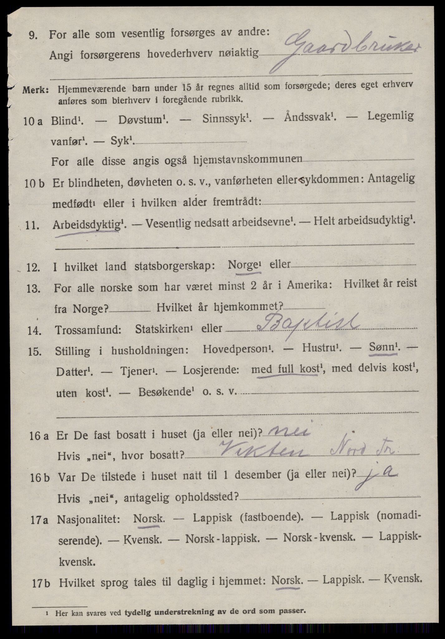 SAT, 1920 census for Stoksund, 1920, p. 3435