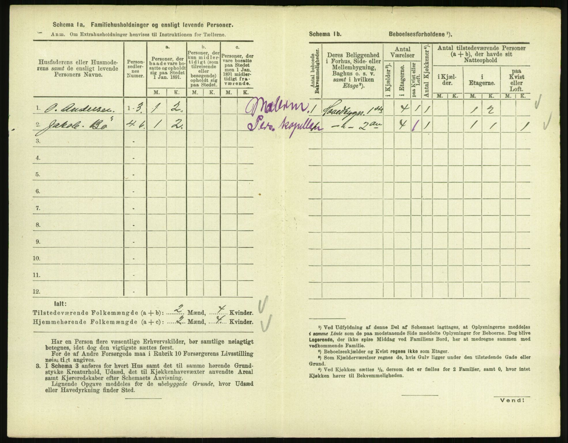 RA, 1891 census for 0801 Kragerø, 1891, p. 905