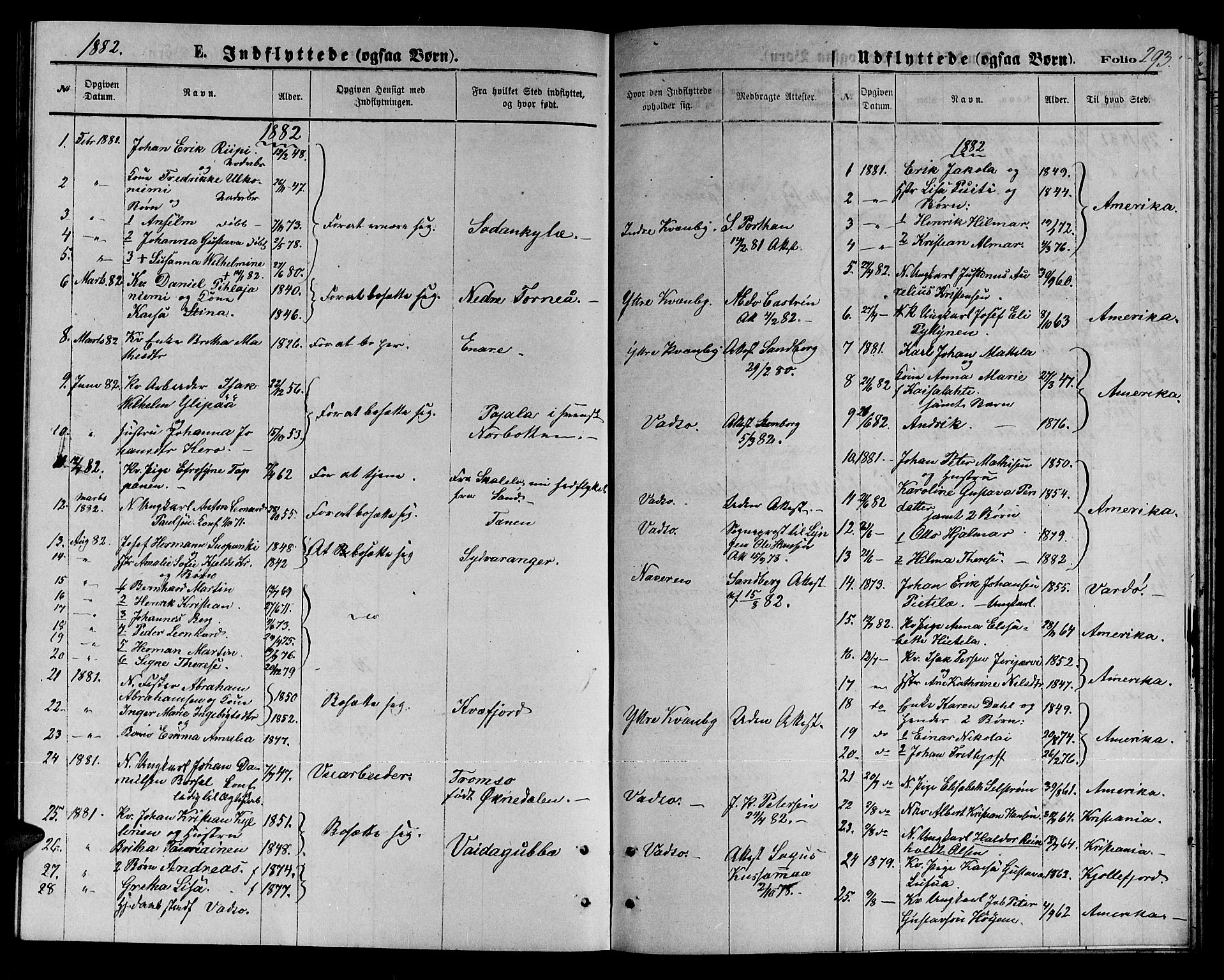 Vadsø sokneprestkontor, SATØ/S-1325/H/Hb/L0002klokker: Parish register (copy) no. 2, 1875-1884, p. 293