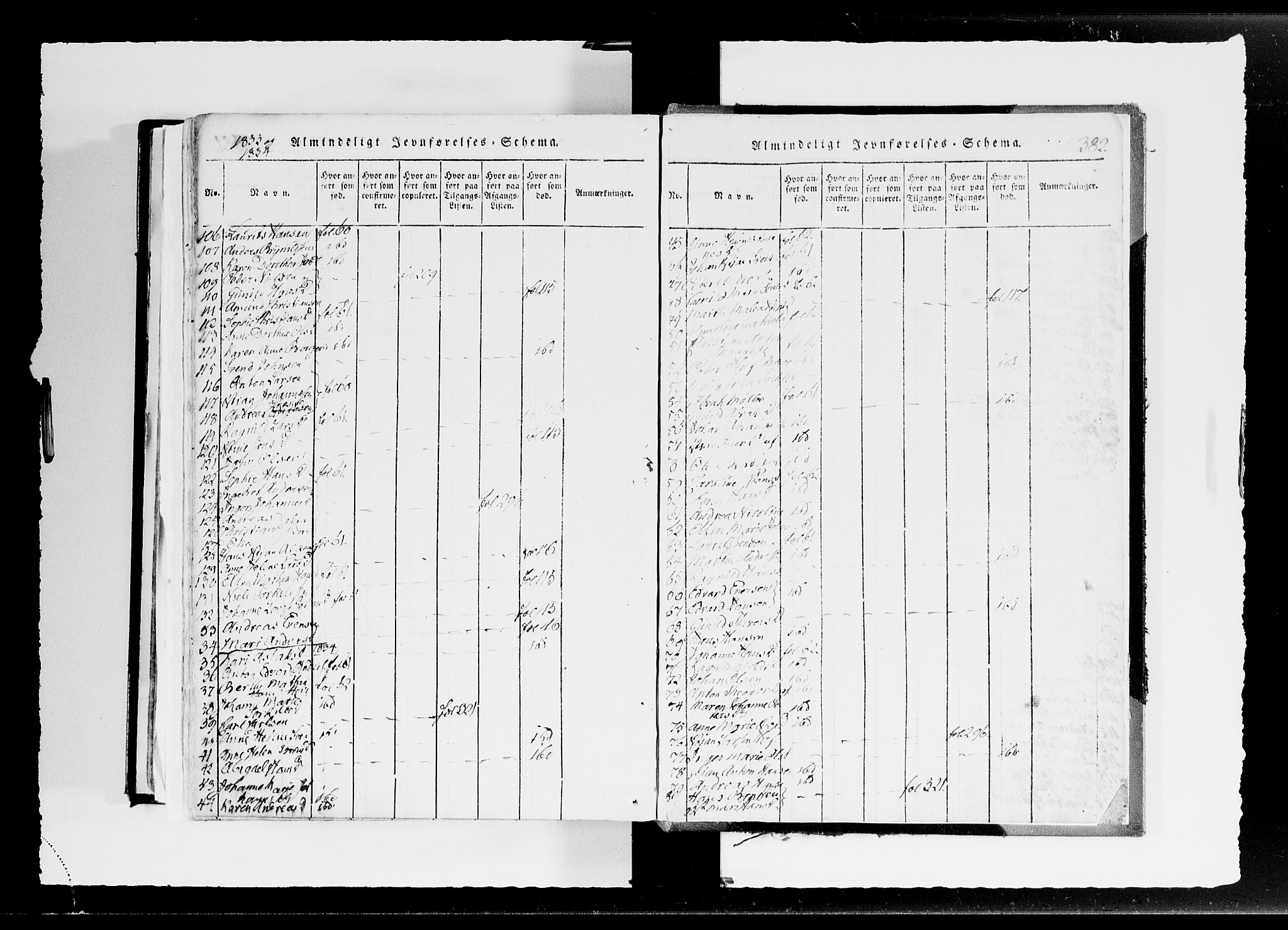 Hobøl prestekontor Kirkebøker, AV/SAO-A-2002/F/Fa/L0002: Parish register (official) no. I 2, 1814-1841, p. 382