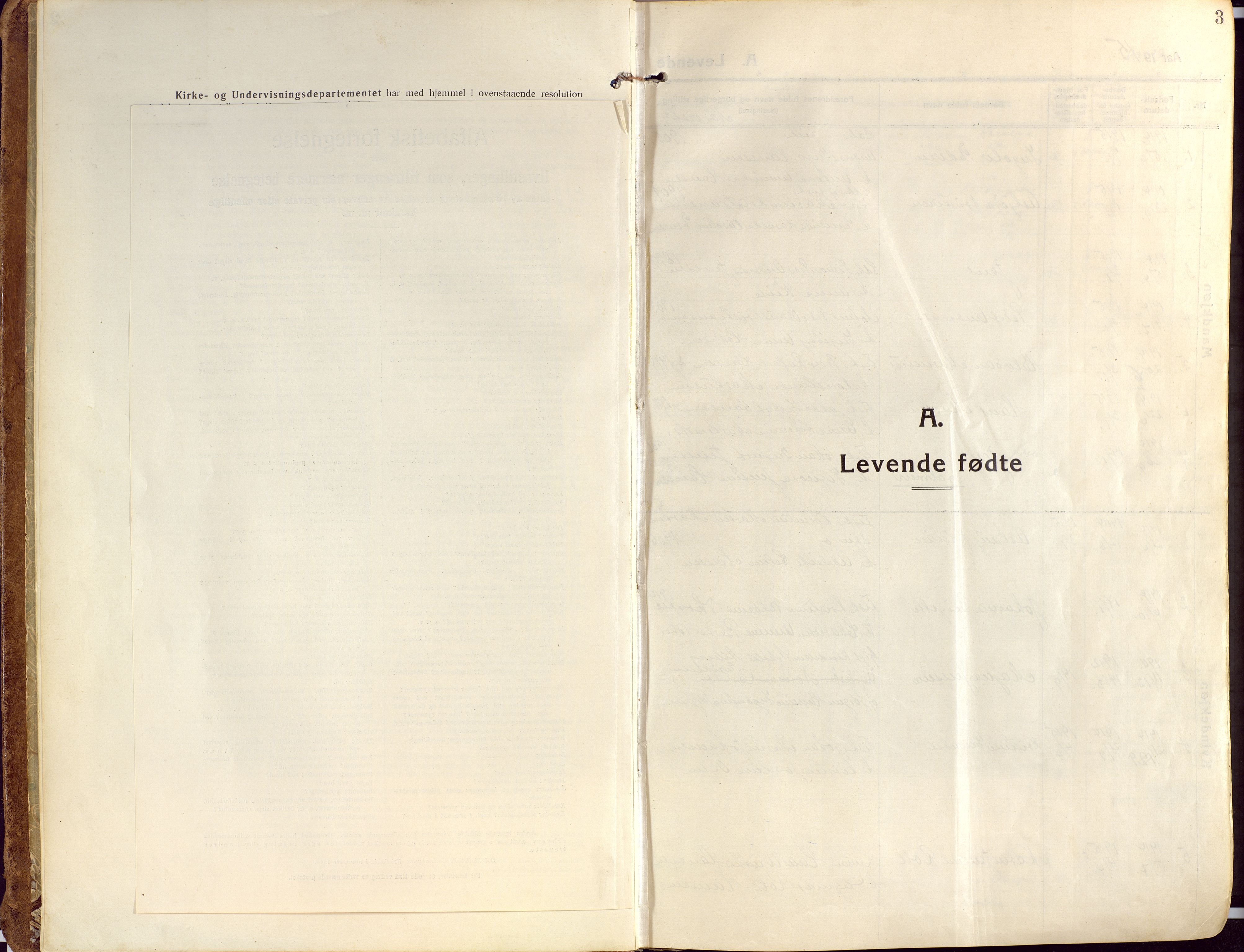 Ibestad sokneprestembete, SATØ/S-0077/H/Ha/Haa/L0018kirke: Parish register (official) no. 18, 1915-1929, p. 3