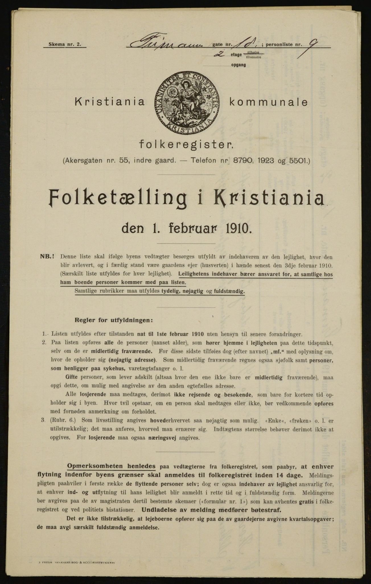 OBA, Municipal Census 1910 for Kristiania, 1910, p. 25244