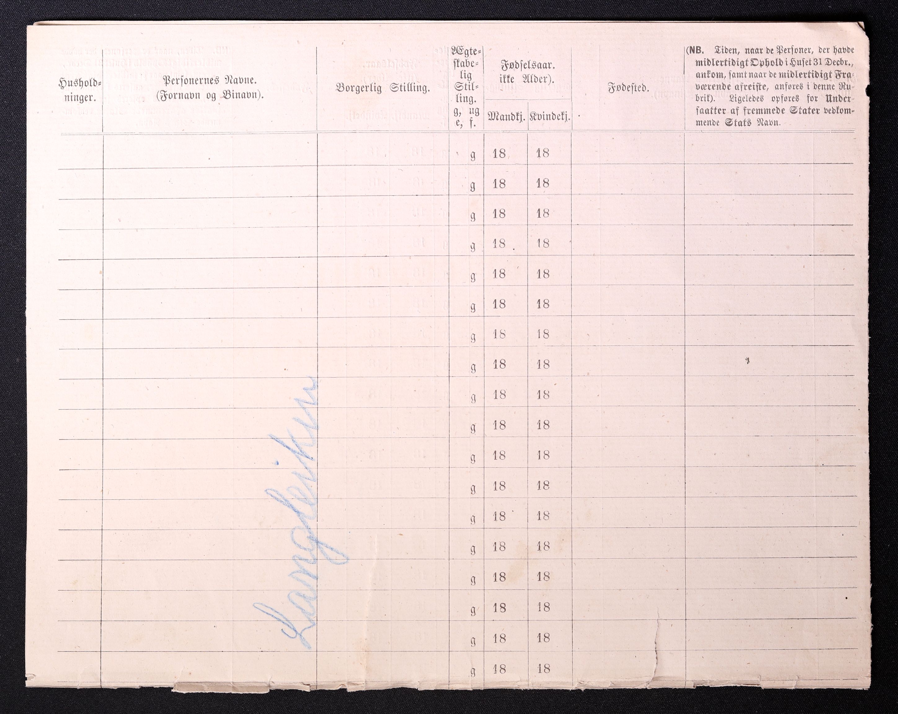 RA, 1870 census for 0301 Kristiania, 1870, p. 1896