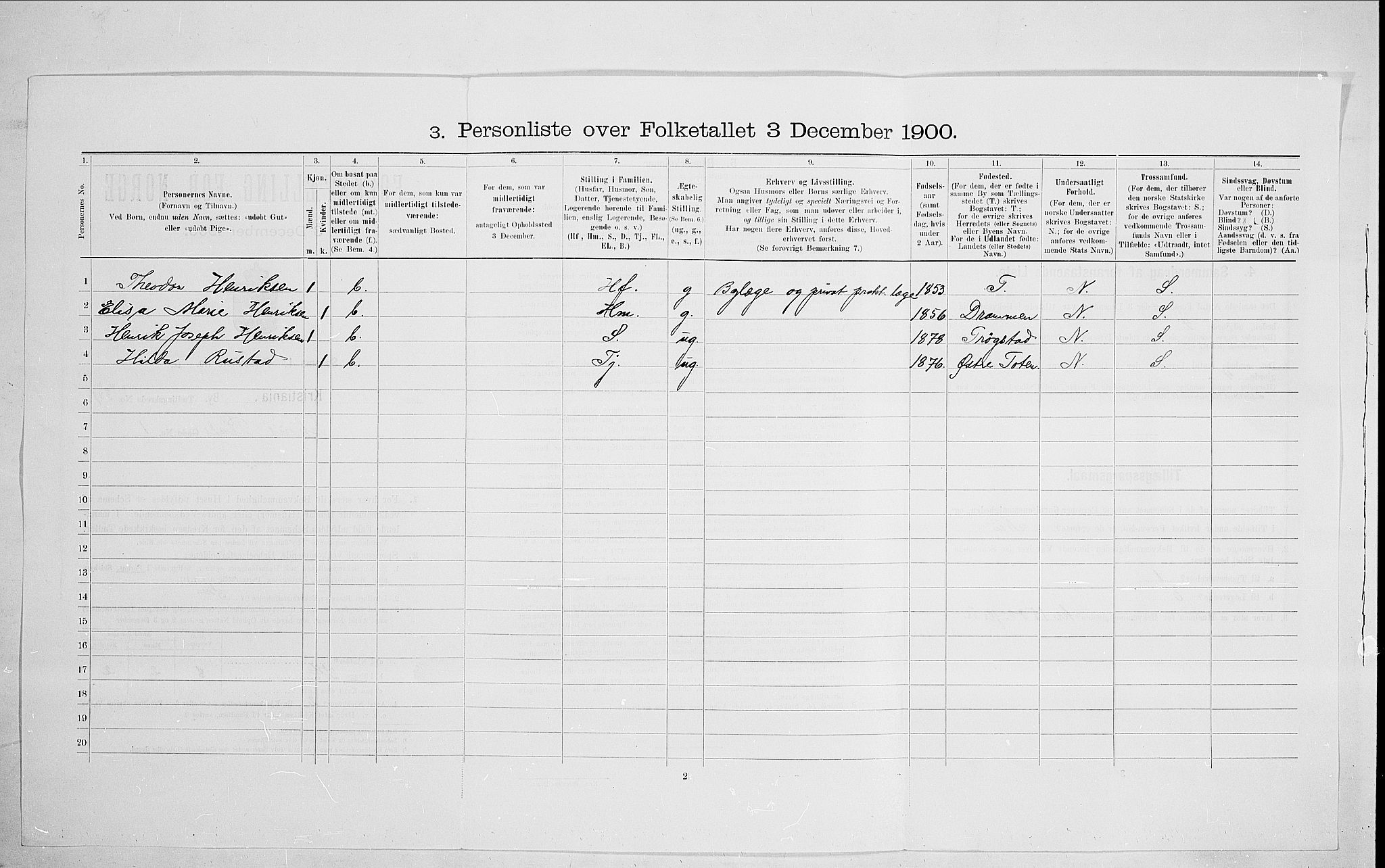 SAO, 1900 census for Kristiania, 1900, p. 80367