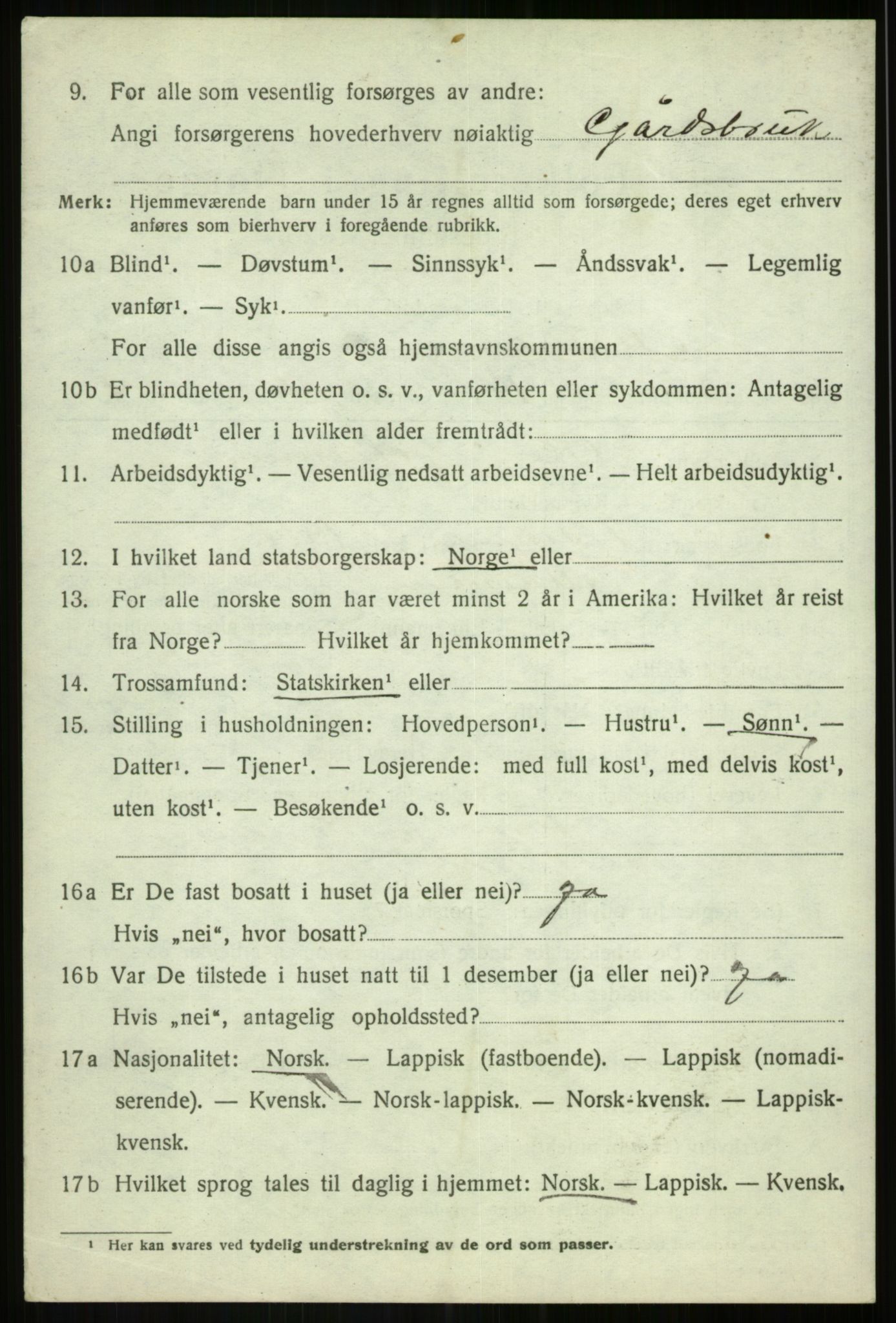 SATØ, 1920 census for Målselv, 1920, p. 4446