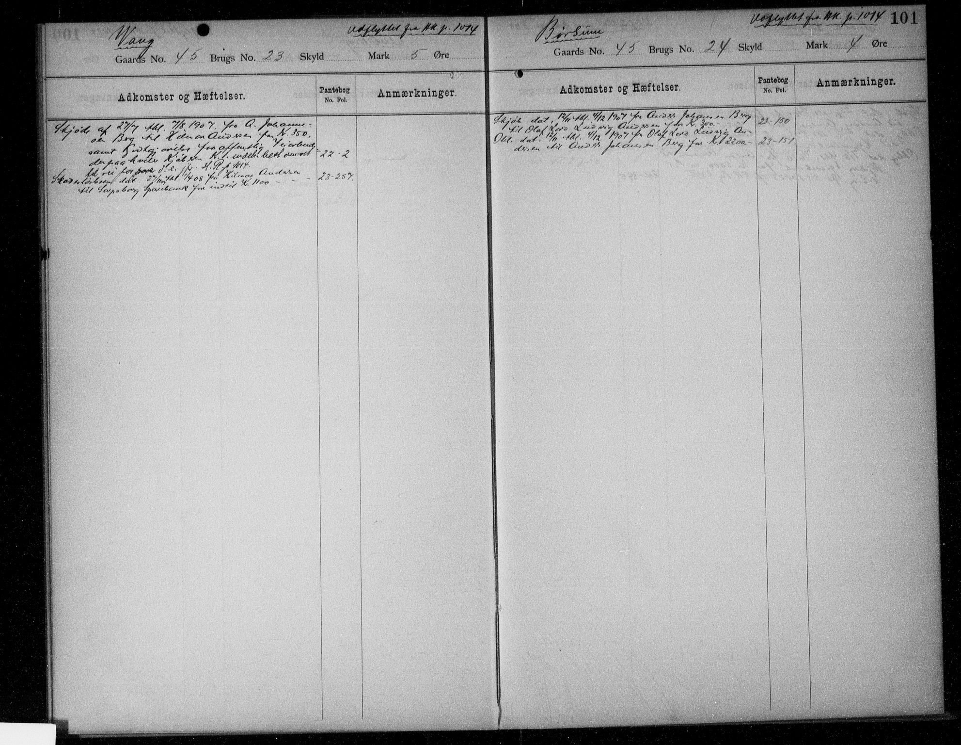 Idd og Marker sorenskriveri, AV/SAO-A-10283/G/Ga/Gac/L0003: Mortgage register no. II 3, 1894-1925, p. 101