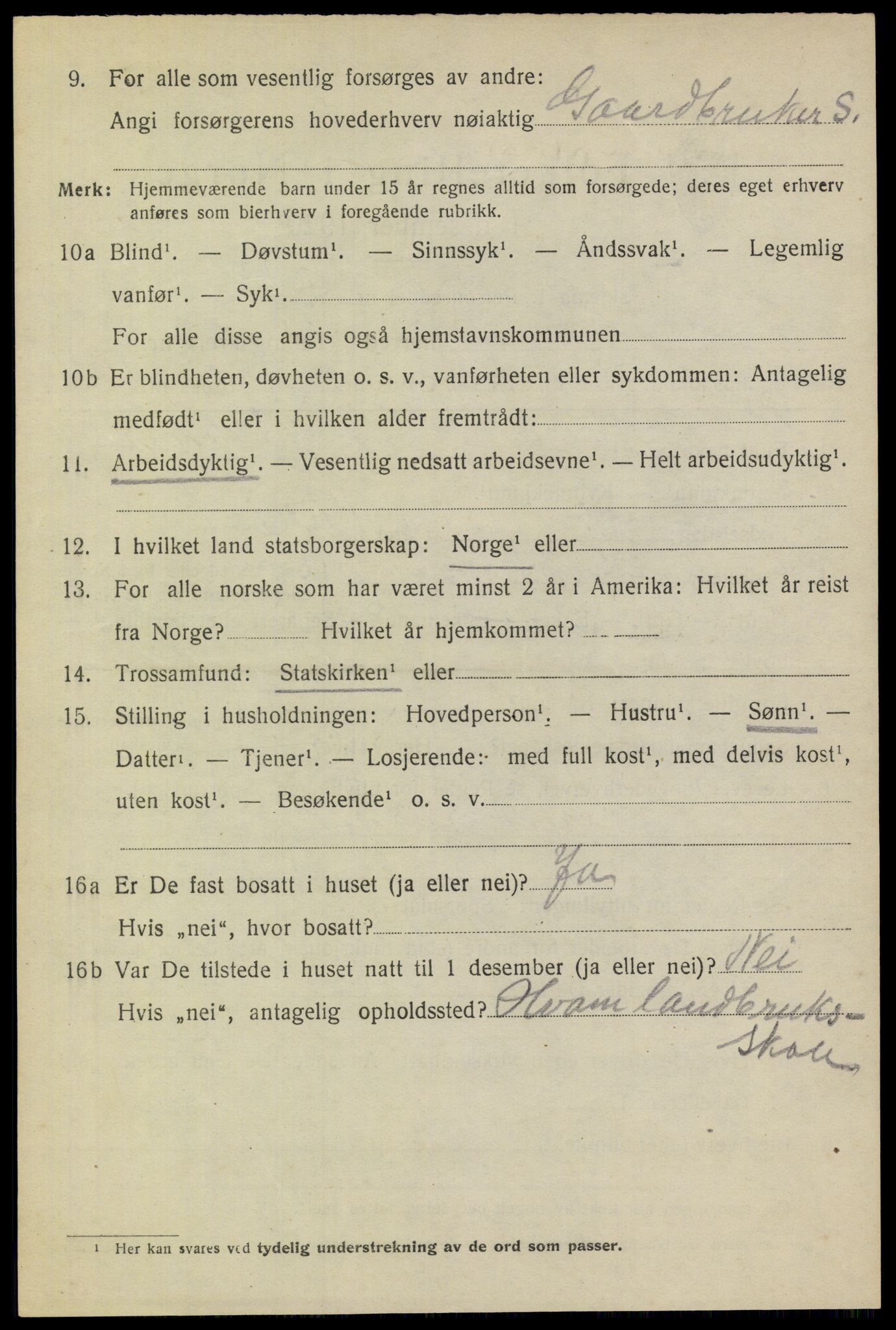 SAO, 1920 census for Aurskog, 1920, p. 6527