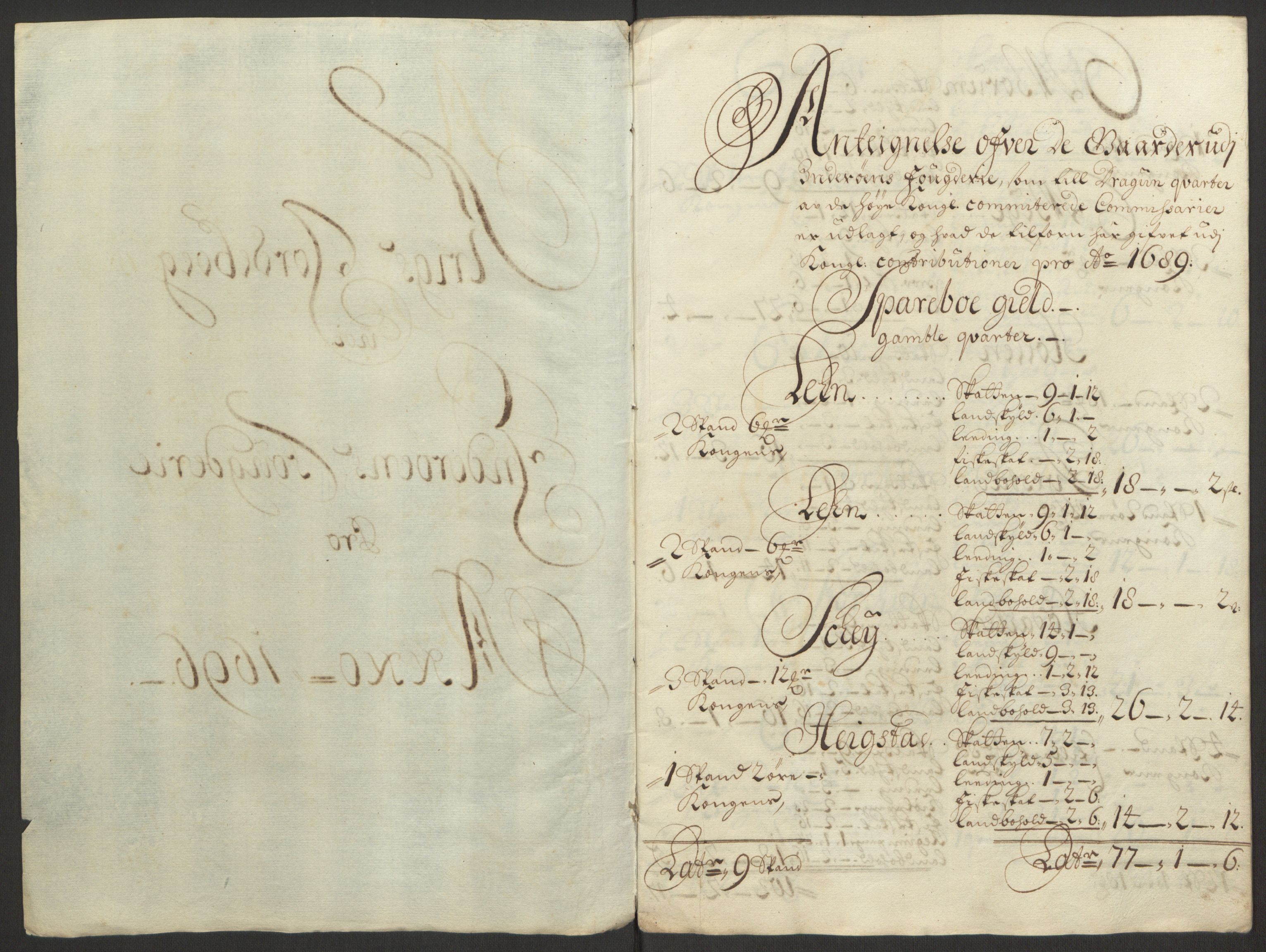 Rentekammeret inntil 1814, Reviderte regnskaper, Fogderegnskap, RA/EA-4092/R63/L4309: Fogderegnskap Inderøy, 1695-1697, p. 307