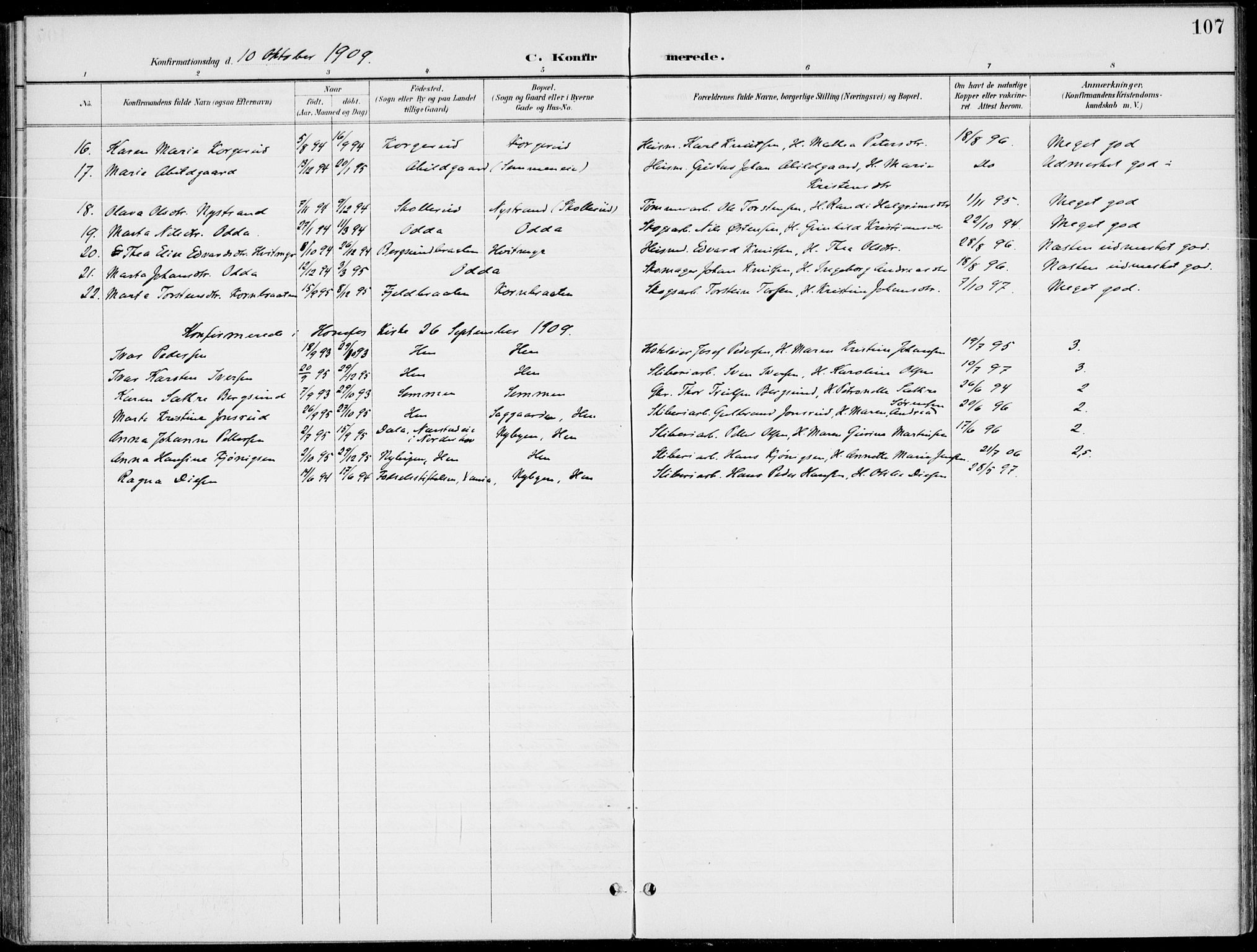 Ådal kirkebøker, SAKO/A-248/F/Fb/L0002: Parish register (official) no. II 2, 1898-1917, p. 107