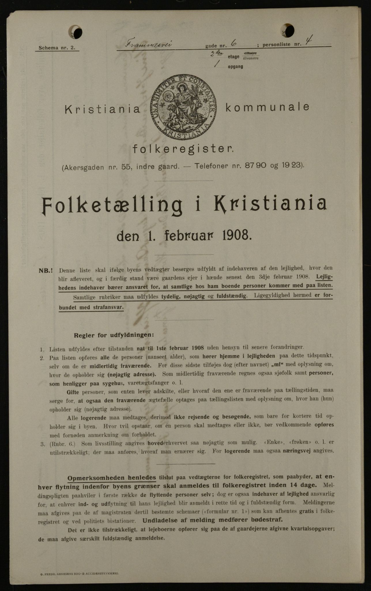 OBA, Municipal Census 1908 for Kristiania, 1908, p. 22997