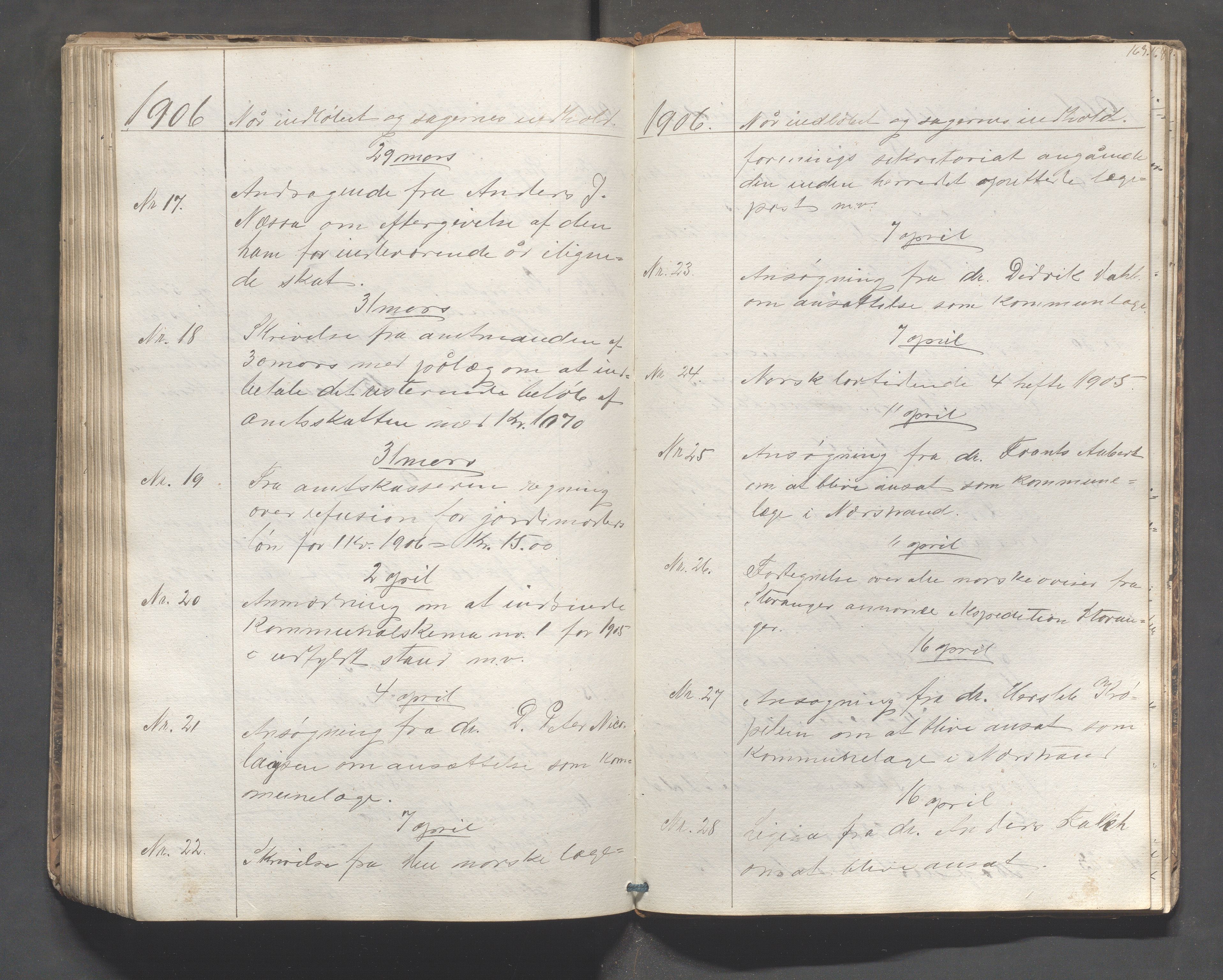 Nedstrand kommune - Formannskapet, IKAR/K-100244/C/L0001: Journal, 1837-1908, p. 163