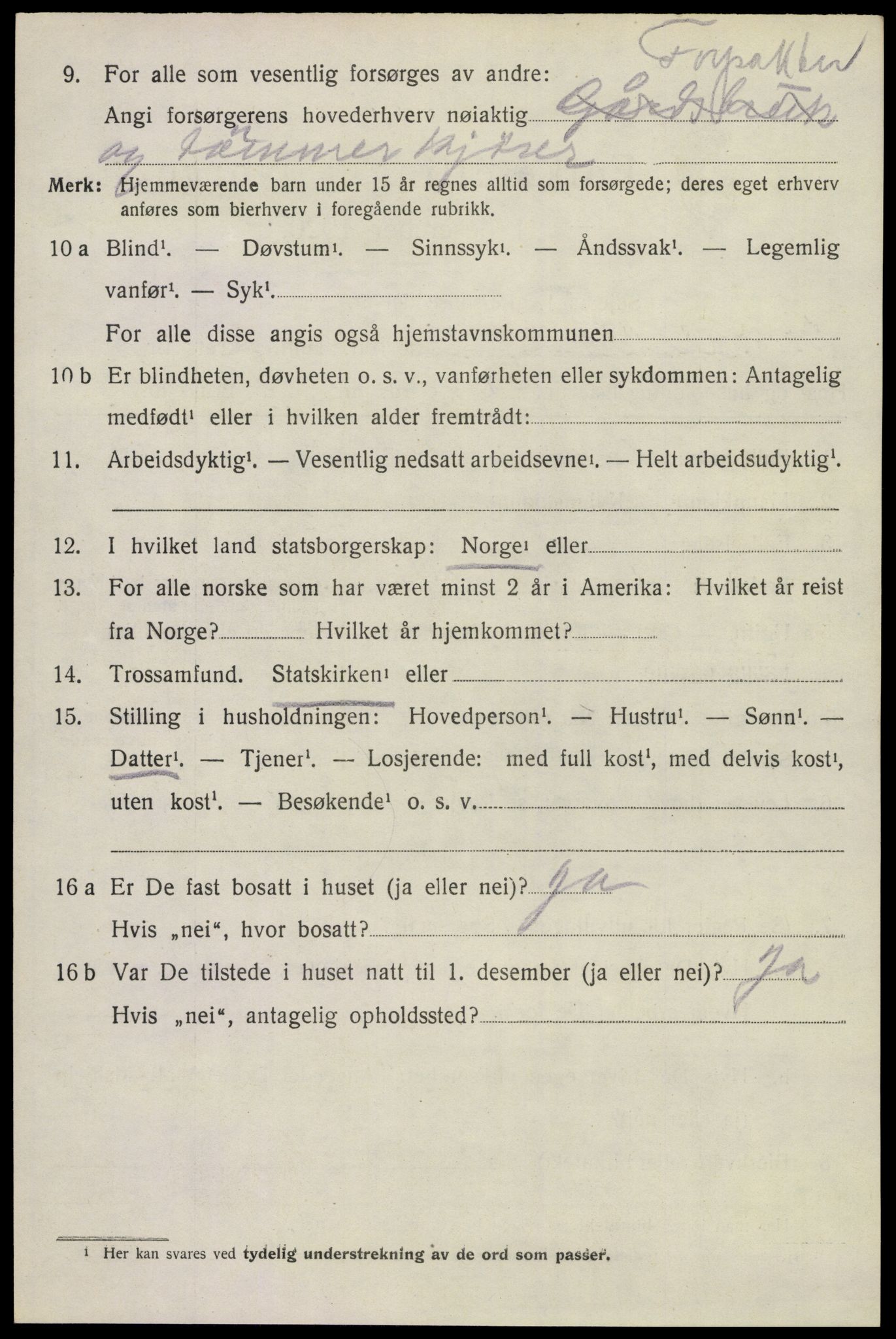 SAKO, 1920 census for Lardal, 1920, p. 5848