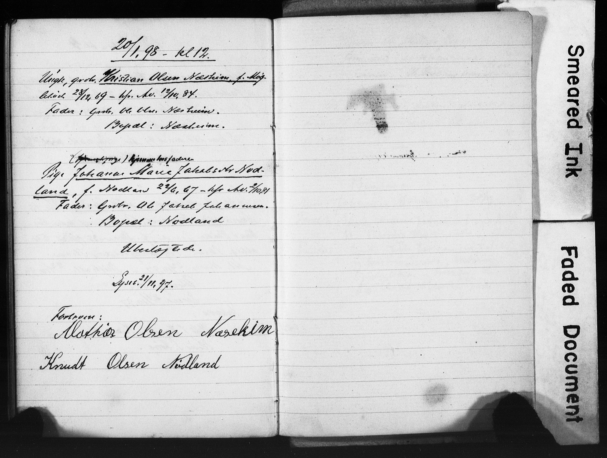 Avaldsnes sokneprestkontor, AV/SAST-A -101851/I/Ie/L0003: Banns register no. IX 3C, 1894-1897