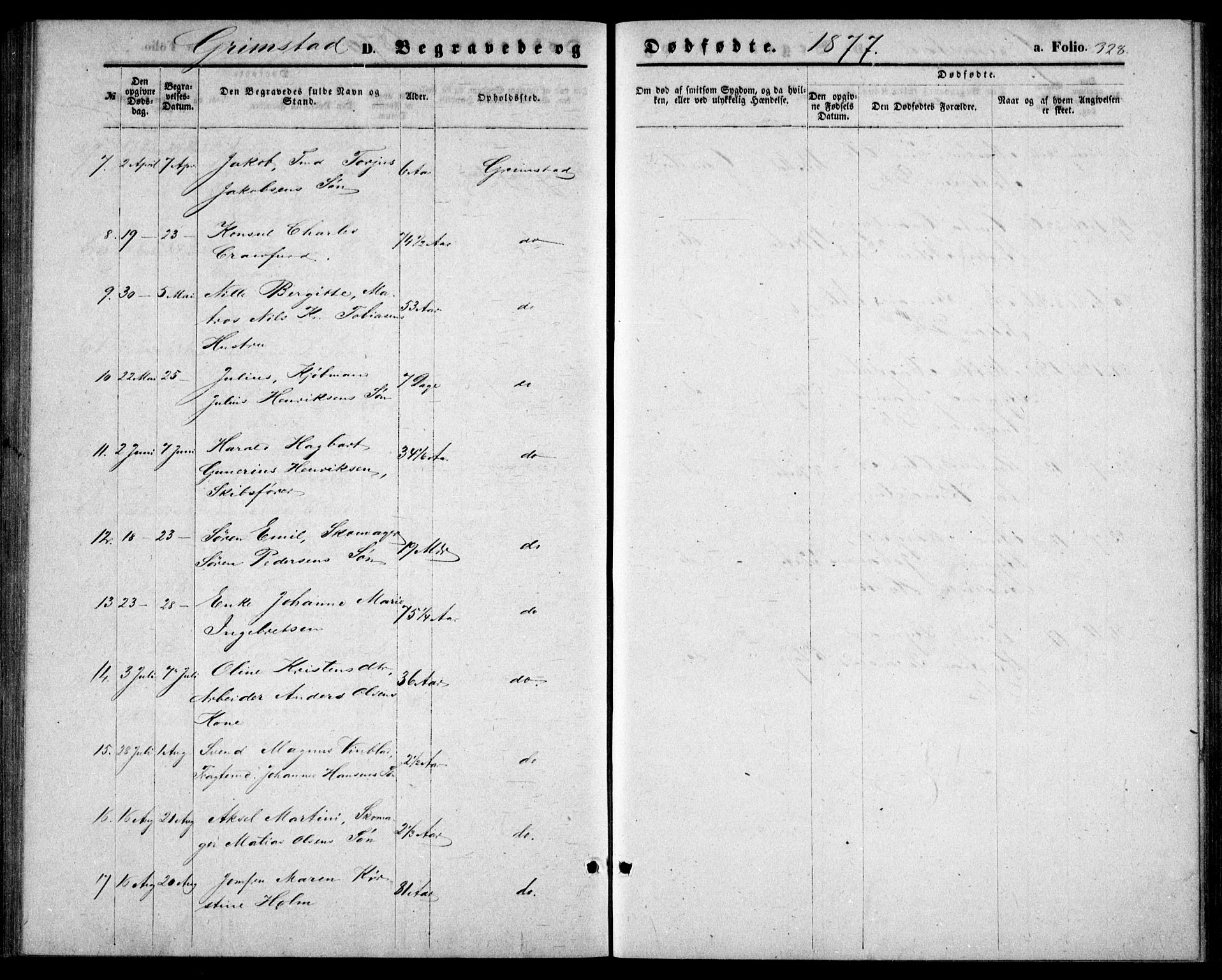 Fjære sokneprestkontor, SAK/1111-0011/F/Fb/L0009: Parish register (copy) no. B 9, 1867-1870, p. 328