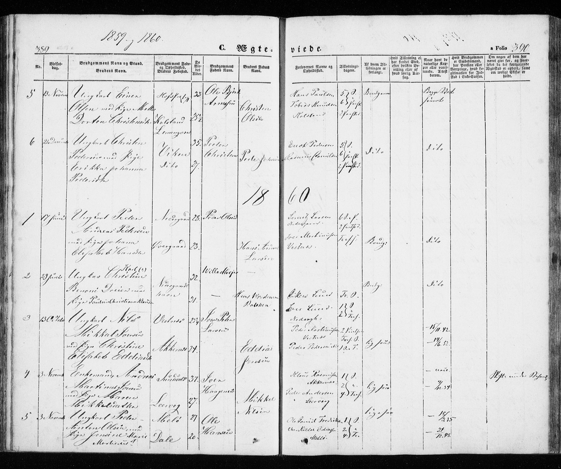 Trondenes sokneprestkontor, SATØ/S-1319/H/Ha/L0010kirke: Parish register (official) no. 10, 1840-1865, p. 389-390