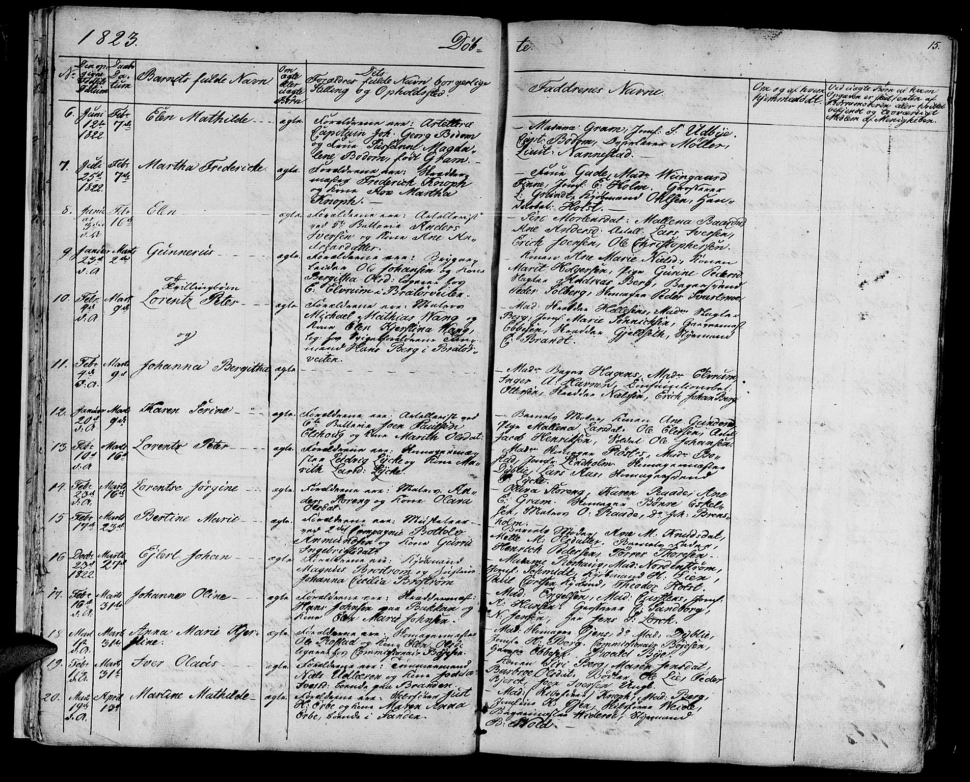 Ministerialprotokoller, klokkerbøker og fødselsregistre - Sør-Trøndelag, SAT/A-1456/602/L0108: Parish register (official) no. 602A06, 1821-1839, p. 15