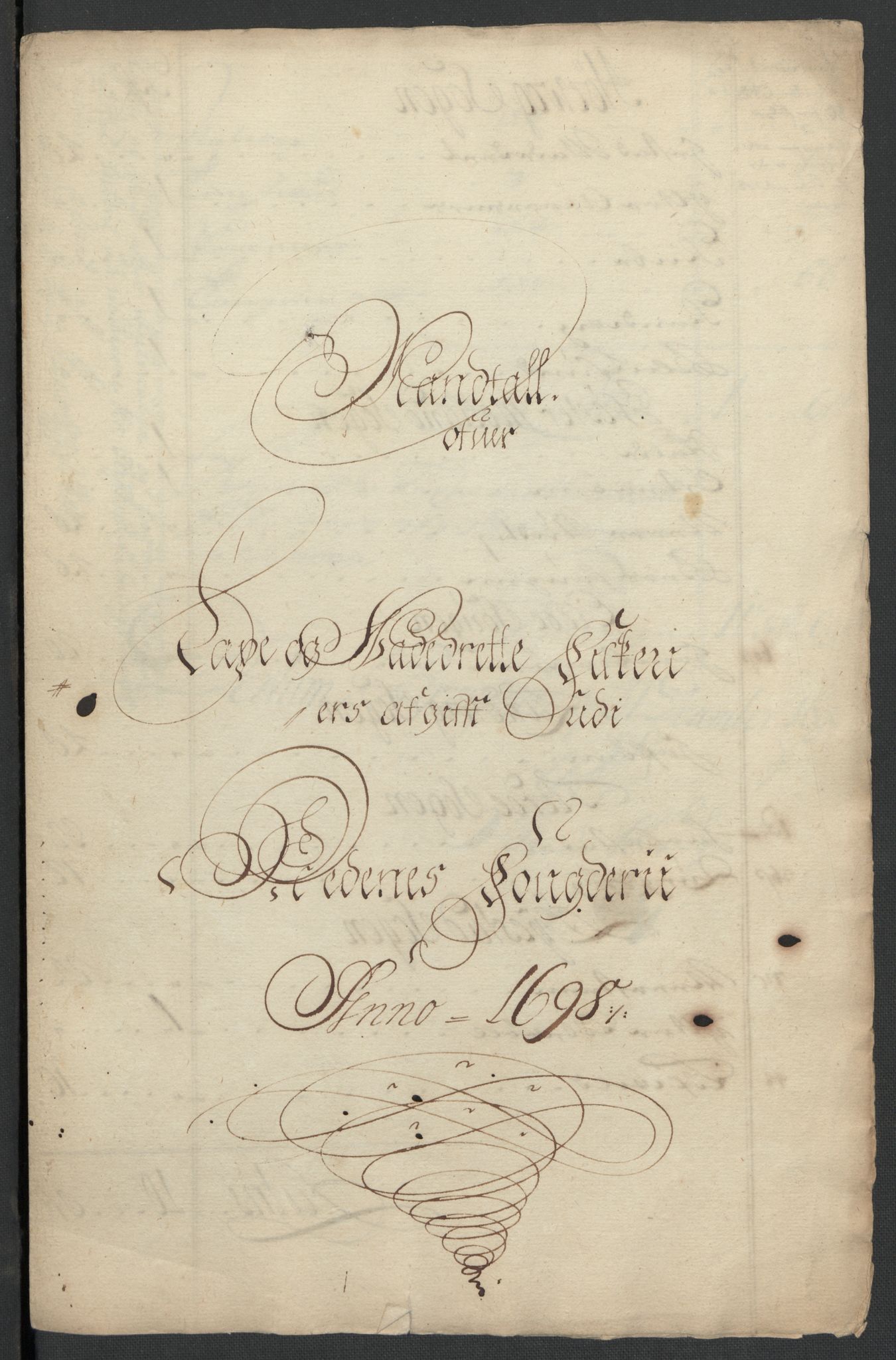 Rentekammeret inntil 1814, Reviderte regnskaper, Fogderegnskap, AV/RA-EA-4092/R39/L2314: Fogderegnskap Nedenes, 1698-1699, p. 39