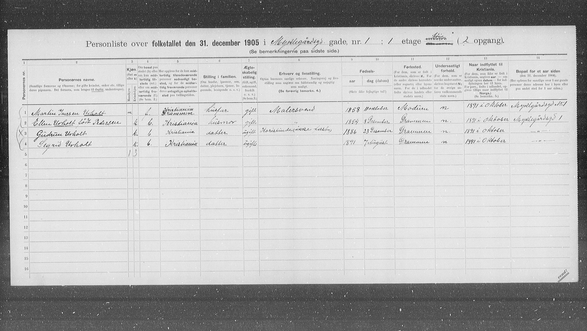 OBA, Municipal Census 1905 for Kristiania, 1905, p. 35825