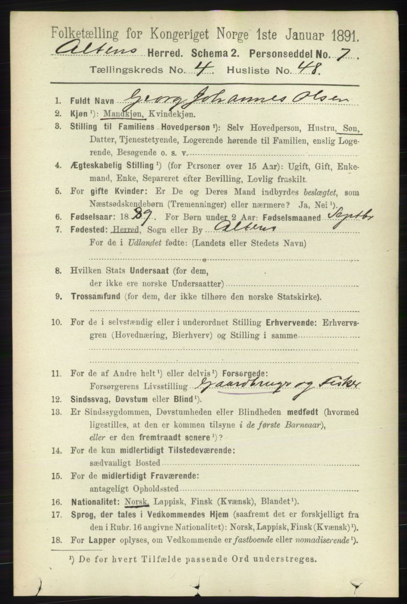 RA, 1891 census for 2012 Alta, 1891, p. 1606