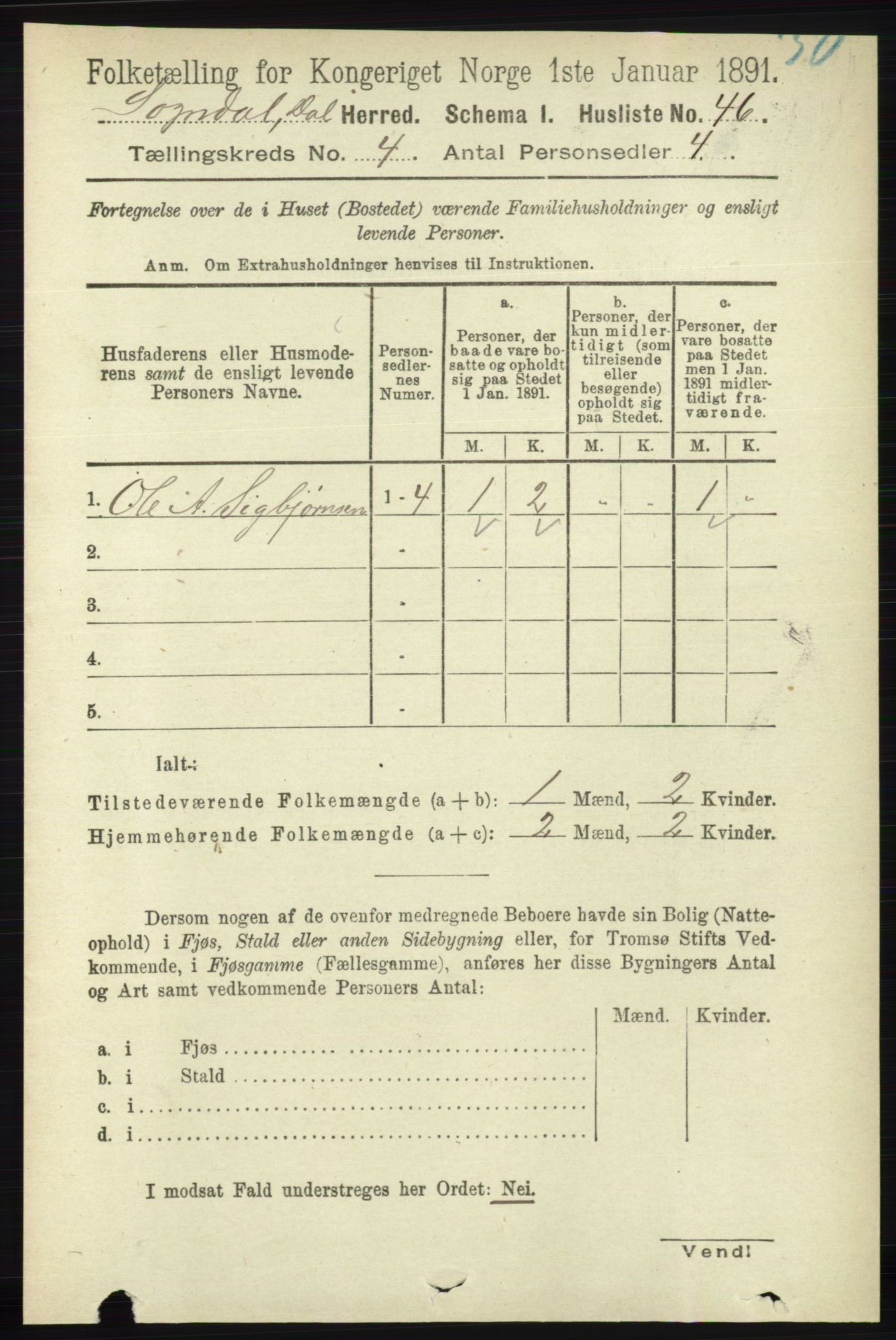 RA, 1891 census for 1111 Sokndal, 1891, p. 998