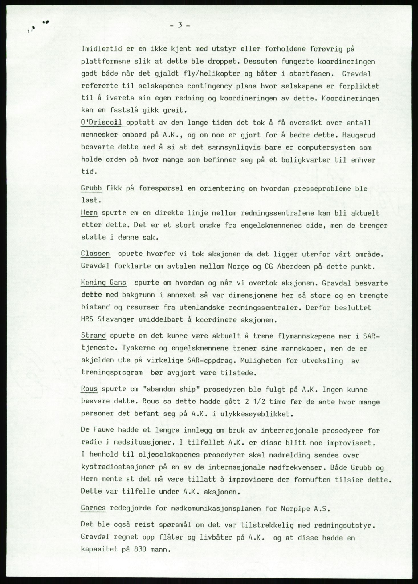 Justisdepartementet, Granskningskommisjonen ved Alexander Kielland-ulykken 27.3.1980, RA/S-1165/D/L0017: P Hjelpefartøy (Doku.liste + P1-P6 av 6)/Q Hovedredningssentralen (Q0-Q27 av 27), 1980-1981, p. 589
