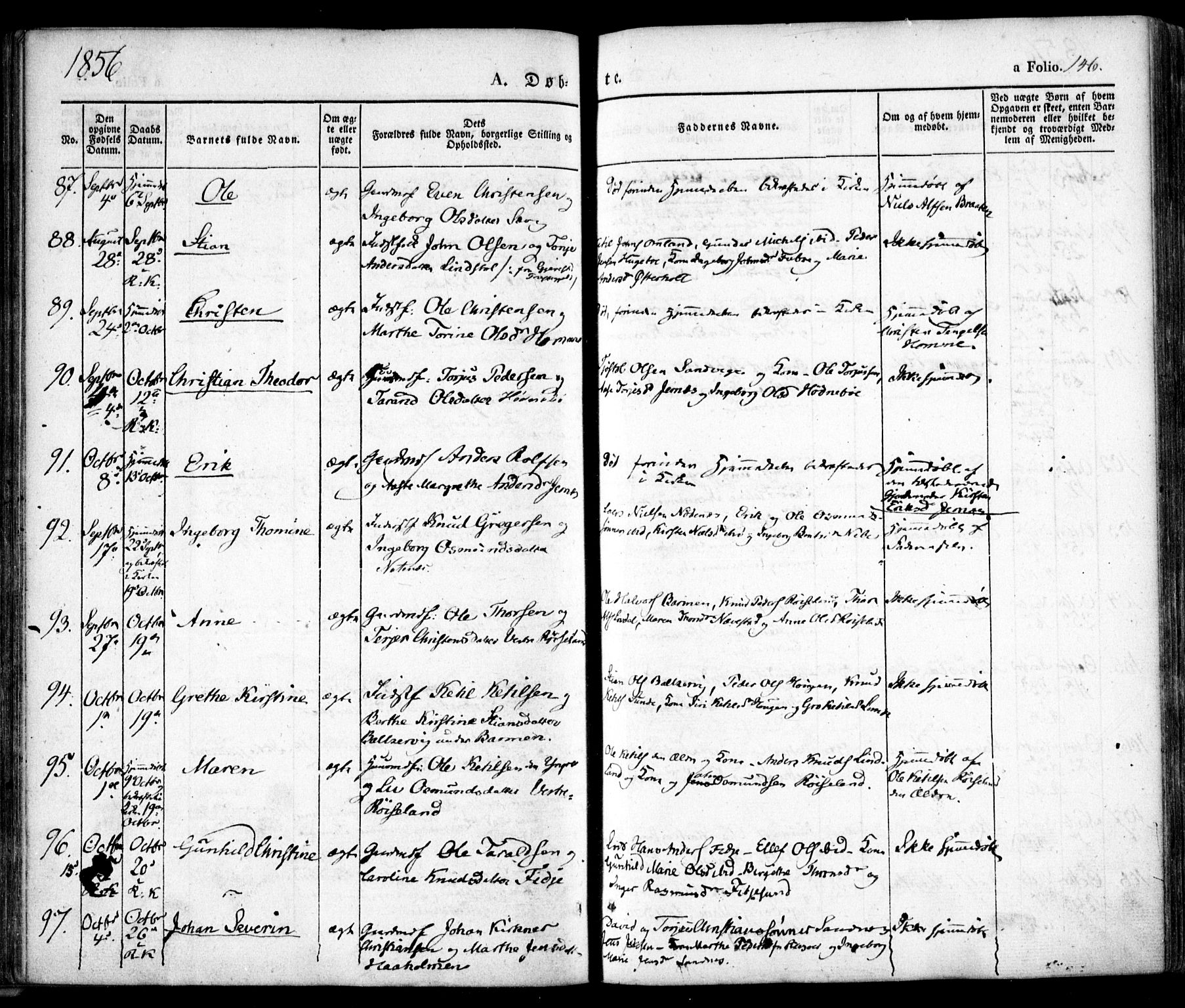 Søndeled sokneprestkontor, AV/SAK-1111-0038/F/Fa/L0002: Parish register (official) no. A 2, 1839-1860, p. 146