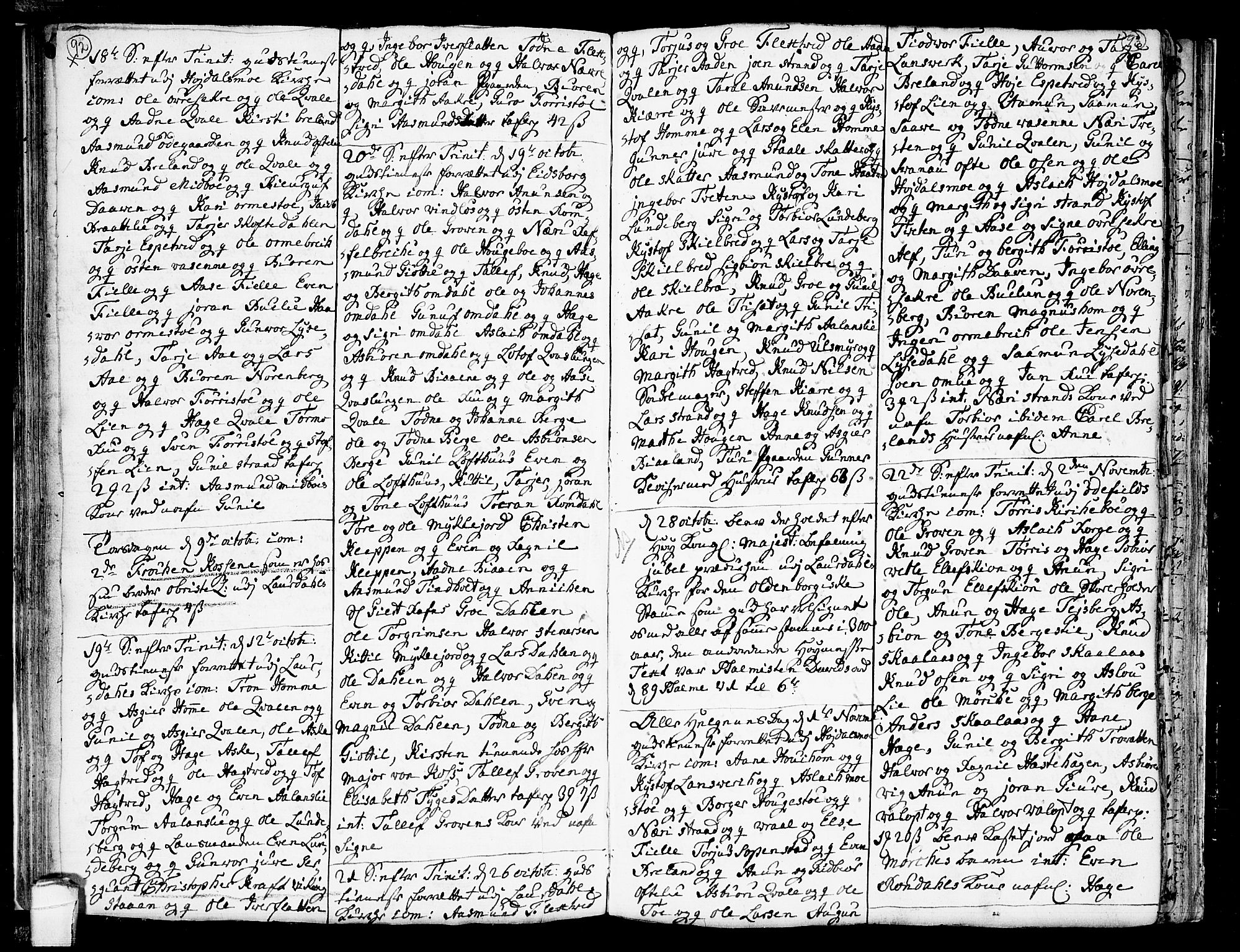 Lårdal kirkebøker, SAKO/A-284/F/Fa/L0002: Parish register (official) no. I 2, 1734-1754, p. 92-93