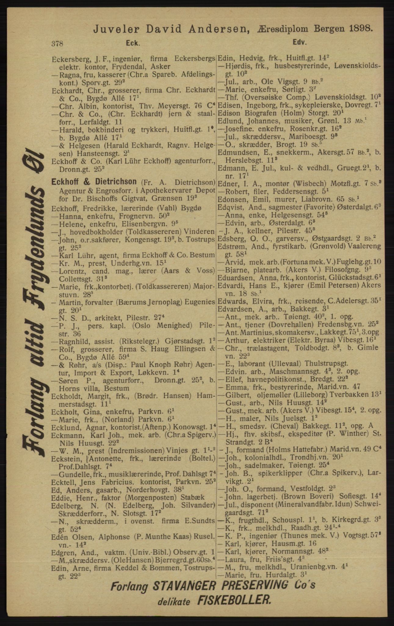 Kristiania/Oslo adressebok, PUBL/-, 1913, p. 390